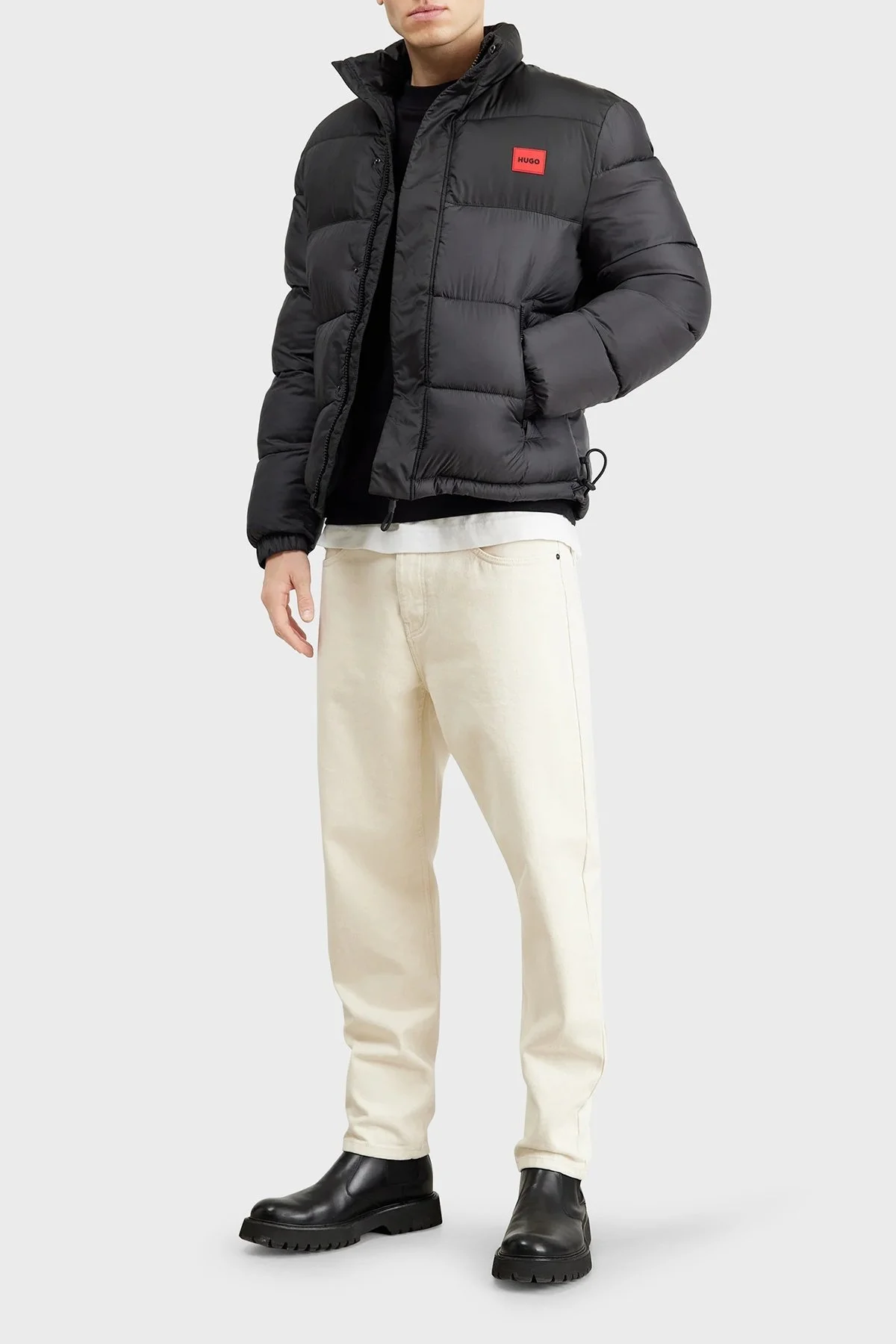 Hugo Su İtici Regular Fit Dik Yaka Şişme Erkek Mont 50496244 023 SİYAH - 5