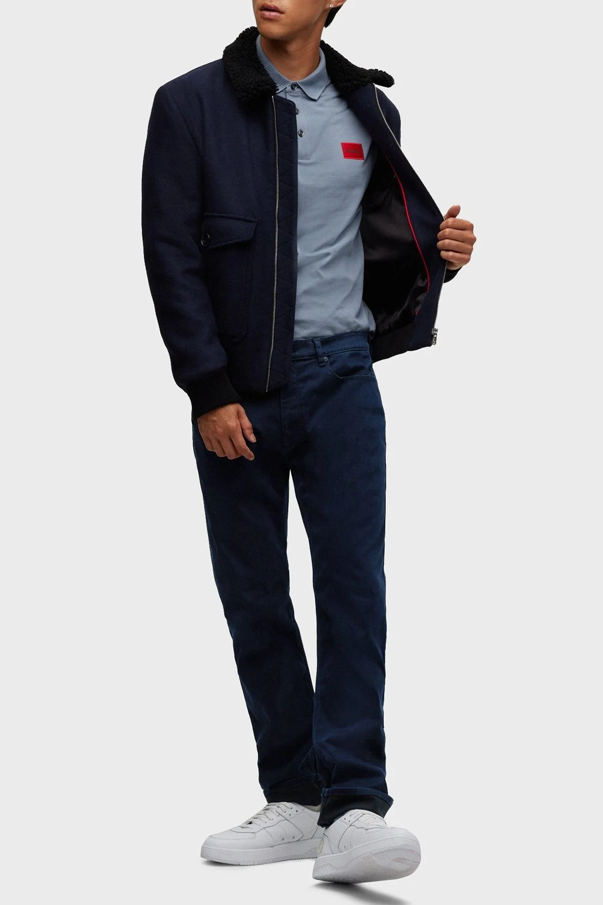 Hugo Süper Yumuşak Kottan Normal Bel Dar Kesim Jeans Erkek Kot Pantolon 50477593 402 LACİVERT - 1