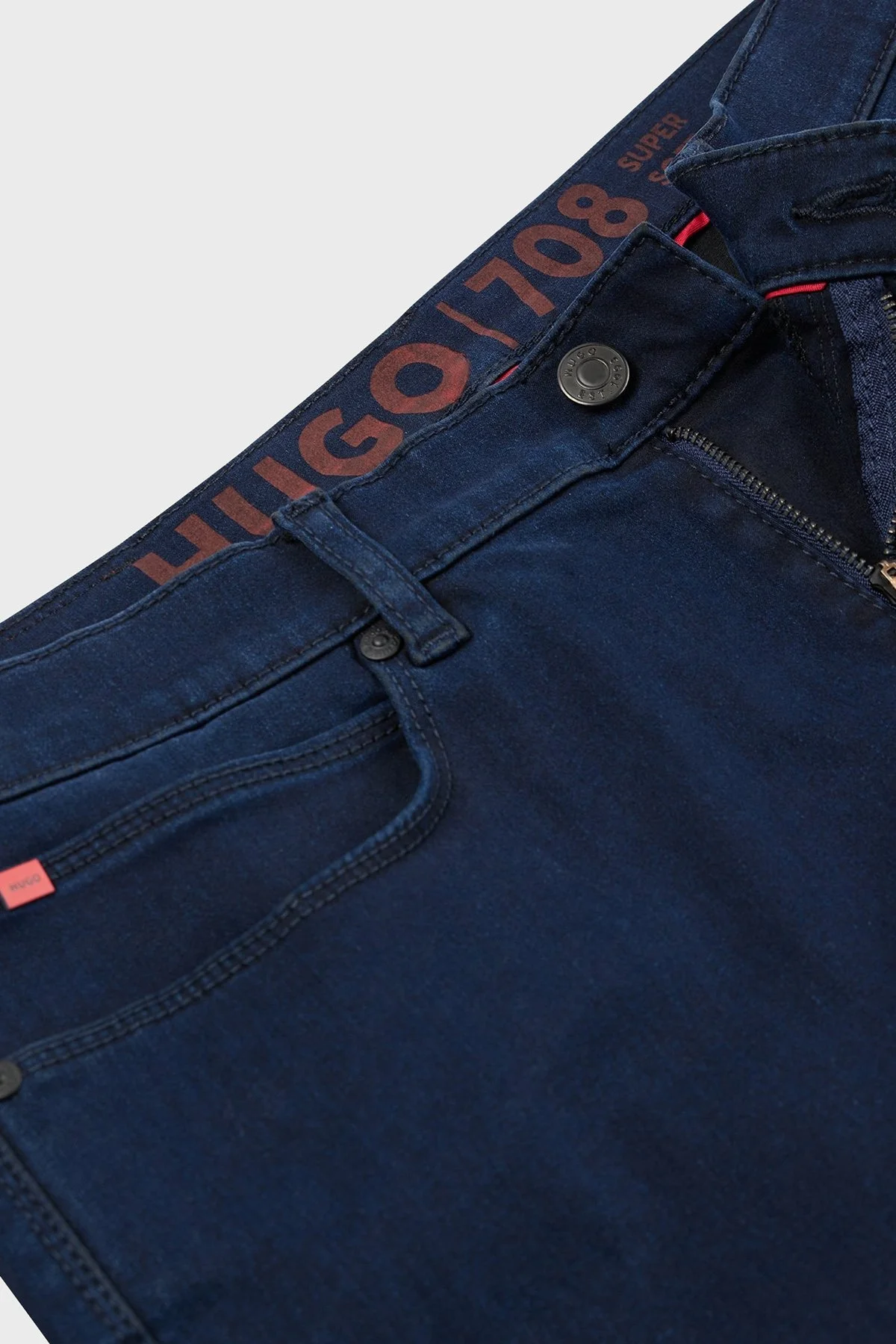 Hugo Süper Yumuşak Kottan Normal Bel Dar Kesim Jeans Erkek Kot Pantolon 50477593 402 LACİVERT - 5