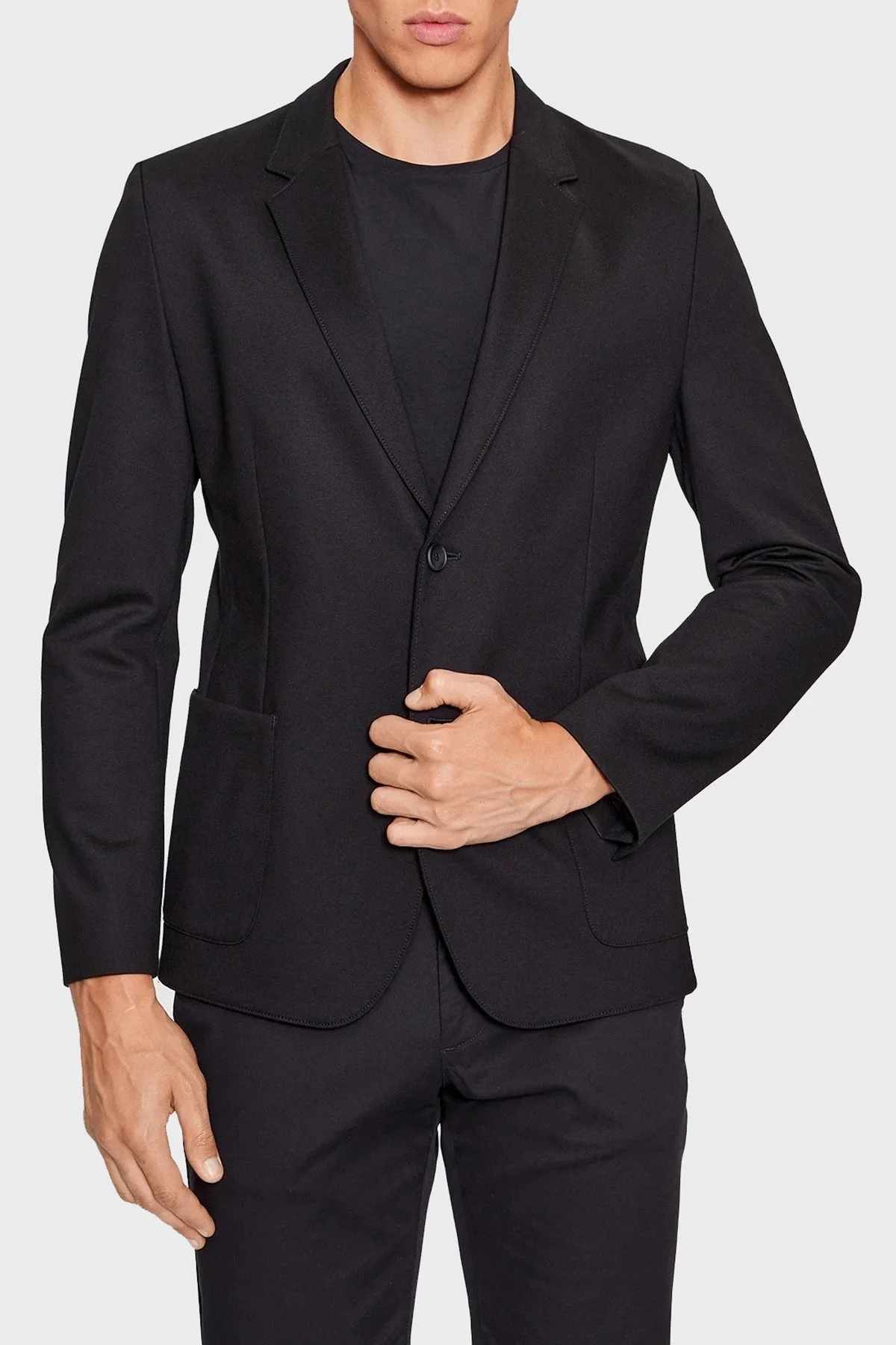 Hugo Tek Yırtmaçlı Slim Fit Blazer Erkek Ceket 50500194 001 SİYAH - 1