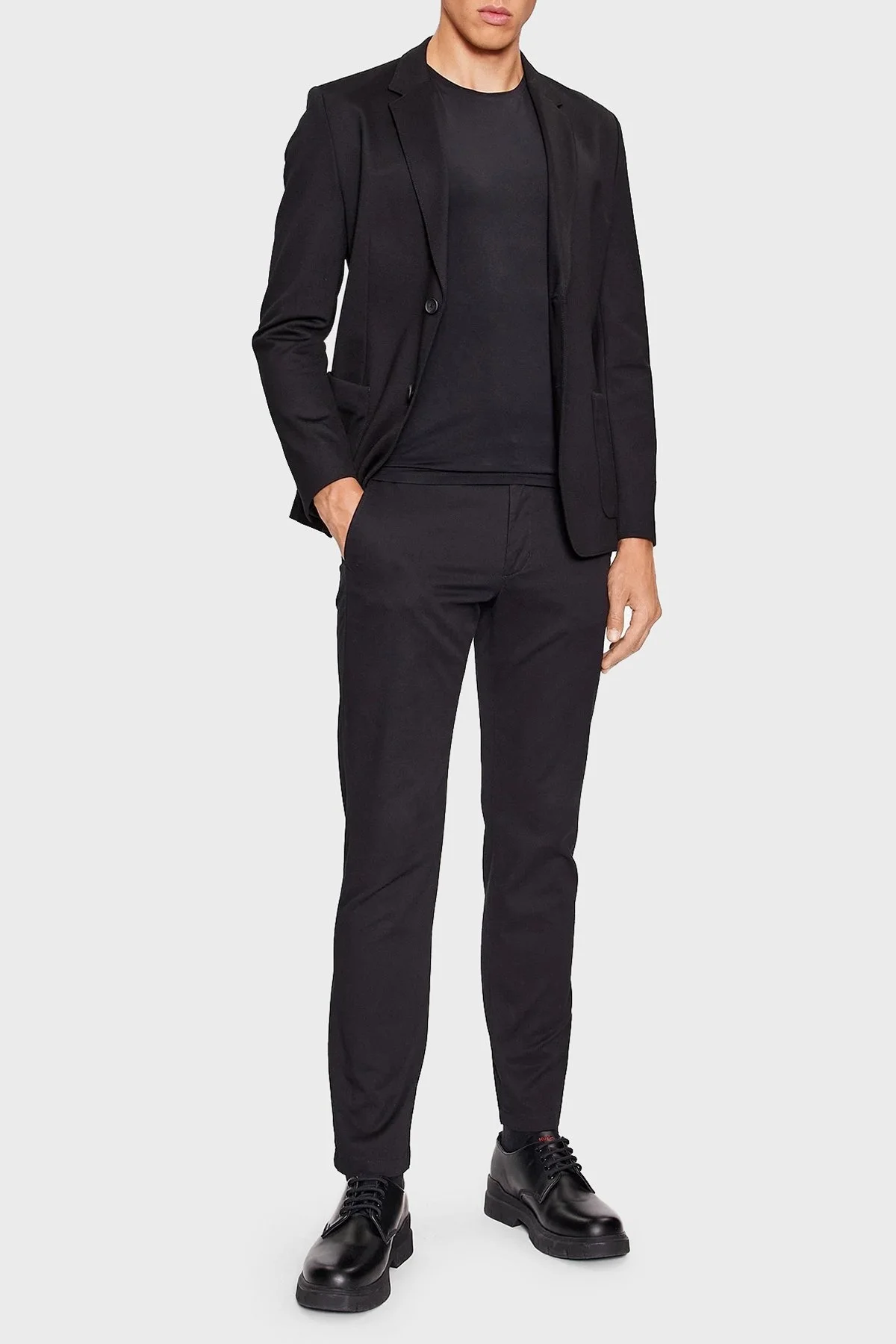 Hugo Tek Yırtmaçlı Slim Fit Blazer Erkek Ceket 50500194 001 SİYAH - 2