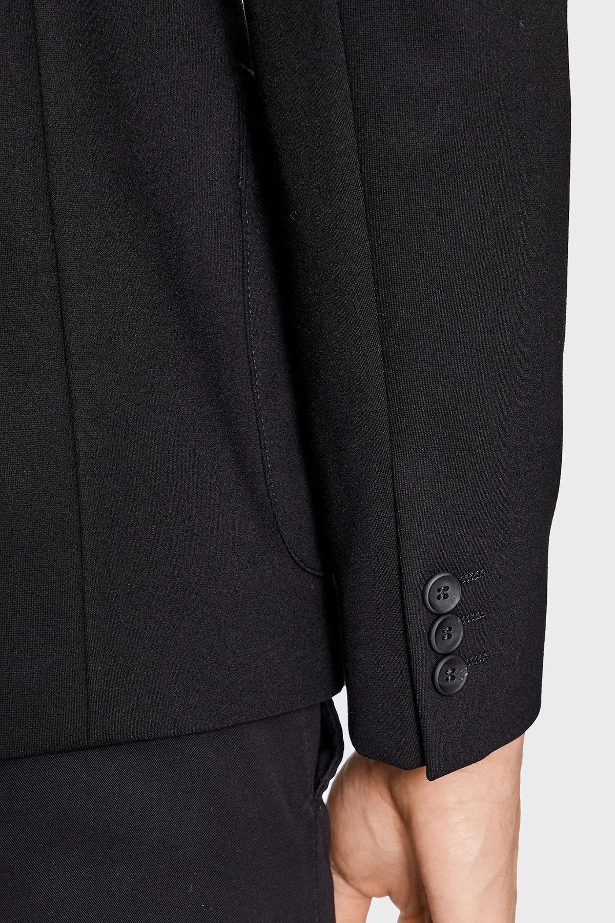 Hugo Tek Yırtmaçlı Slim Fit Blazer Erkek Ceket 50500194 001 SİYAH - 5