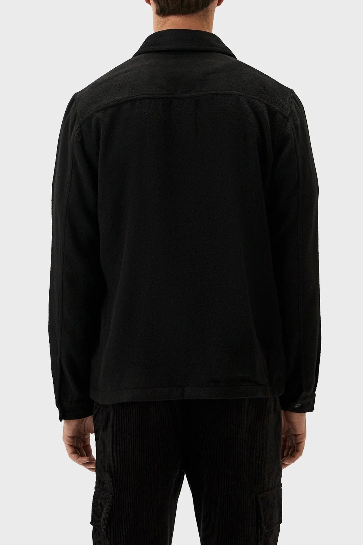 Hugo Yün Karışımlı Relaxed Fit Cepli Erkek Gömlek 50527458 001 SİYAH - 3