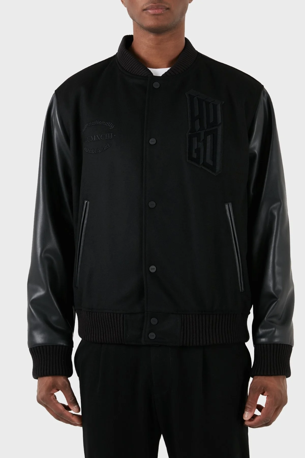 Hugo Yün ve Kaşmir Karışımlı Regular Fit Bomber Erkek Ceket 50503394 001 SİYAH - 5