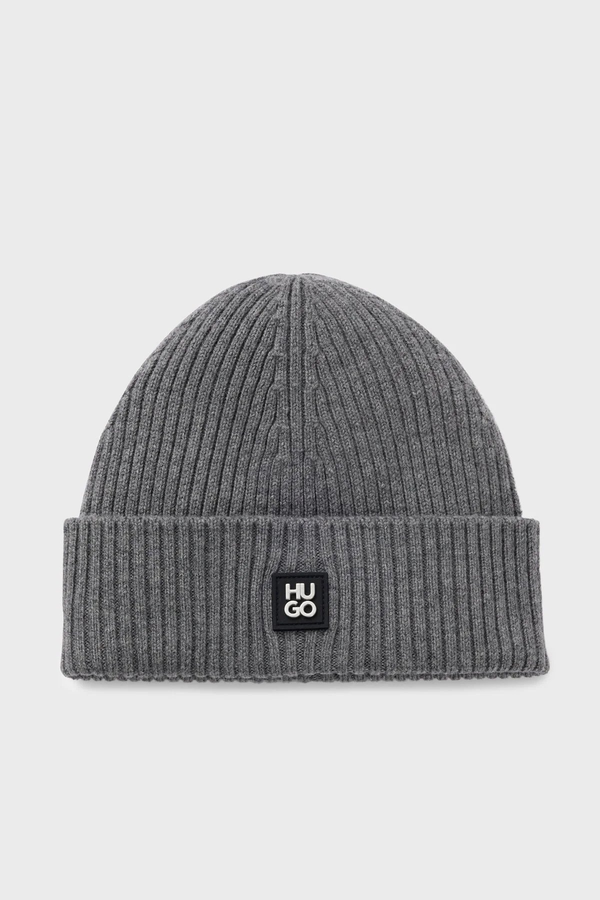 Hugo Yünlü Logolu Erkek Bere 50527250 034 GRİ - 1