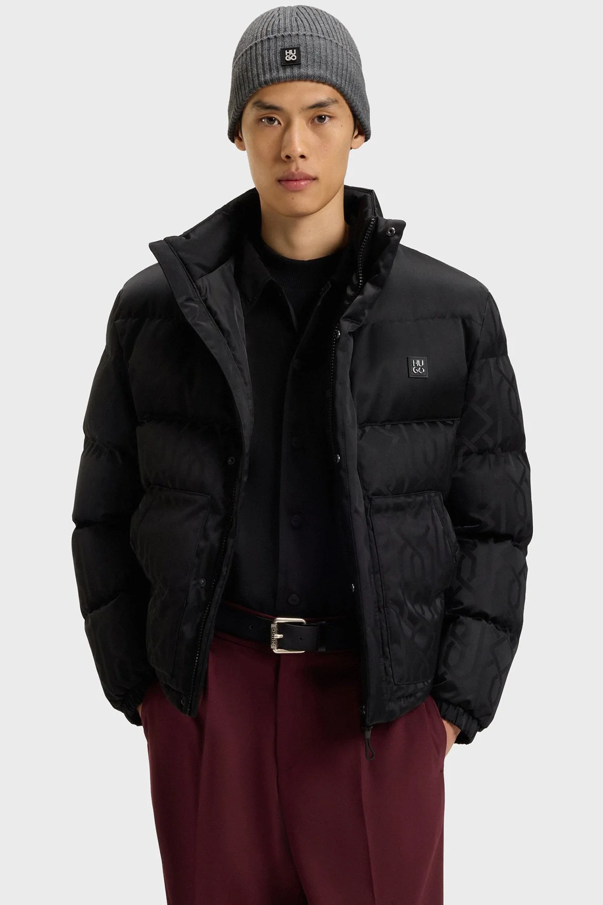 Hugo Yünlü Logolu Erkek Bere 50527250 034 GRİ - 3