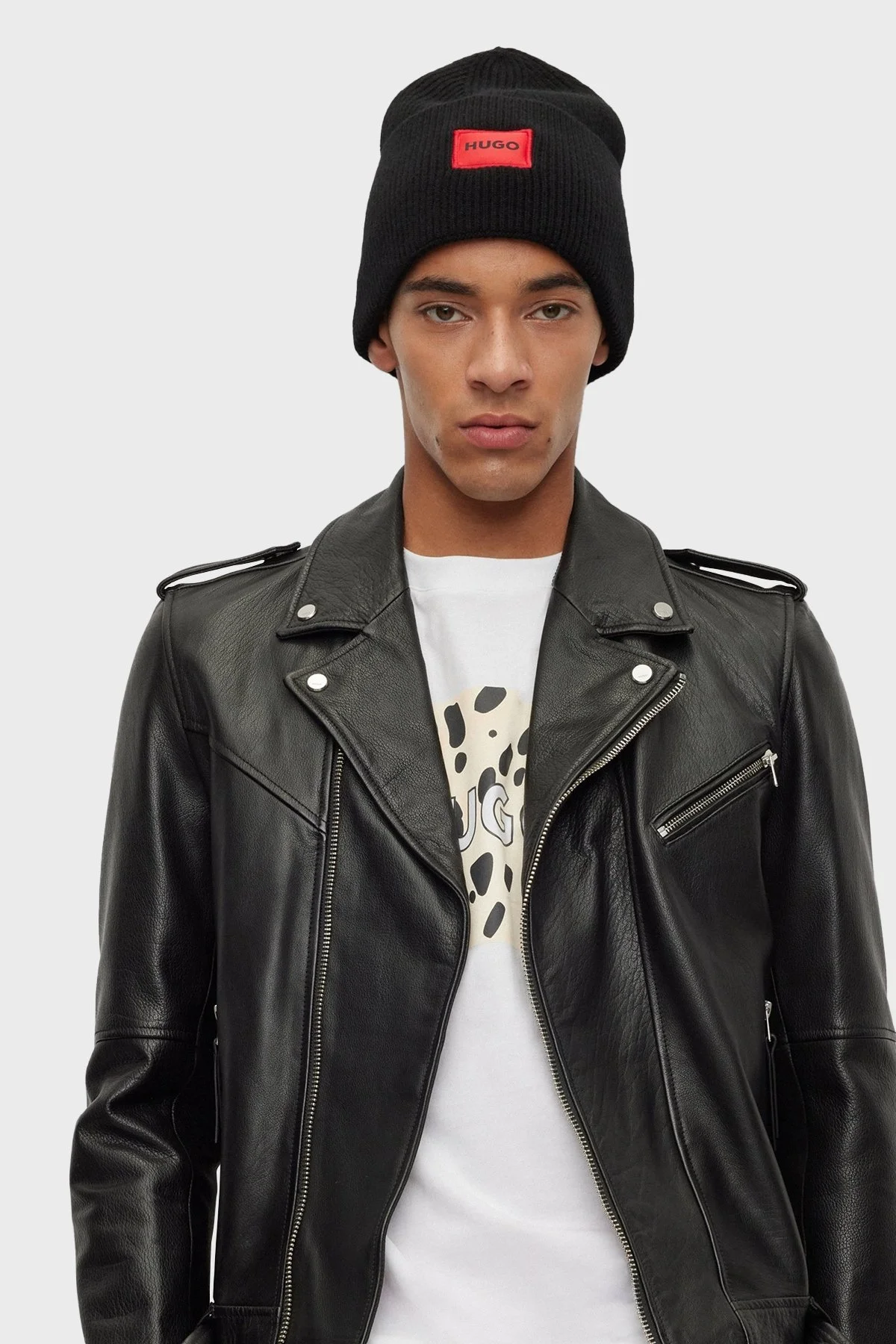 Hugo Yünlü Nakışlı Logo Detaylı Örme Erkek Bere 50496011 001 SİYAH - 2