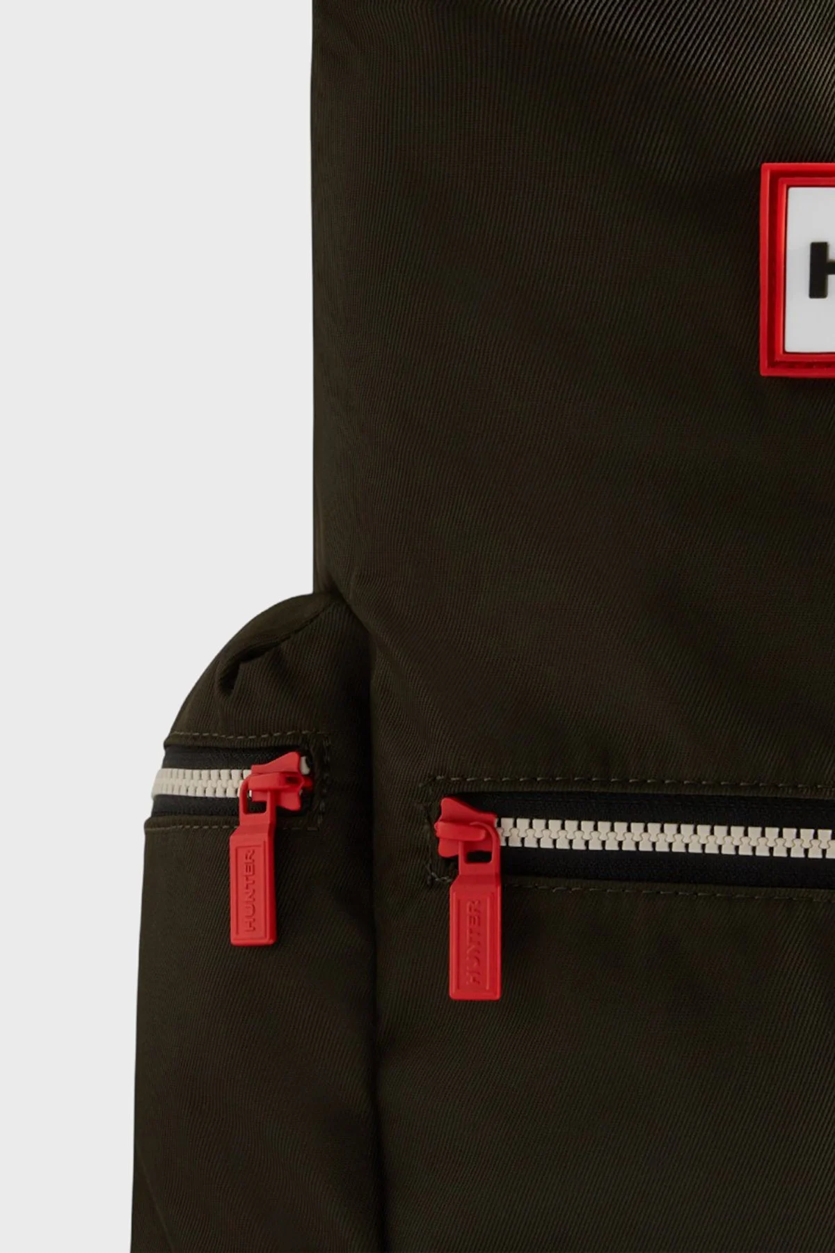 Hunter Logolu Ayarlanabilir Askılı Unisex Sırt Çantası UBB6017ACDDOV KOYU YEŞİL - 4