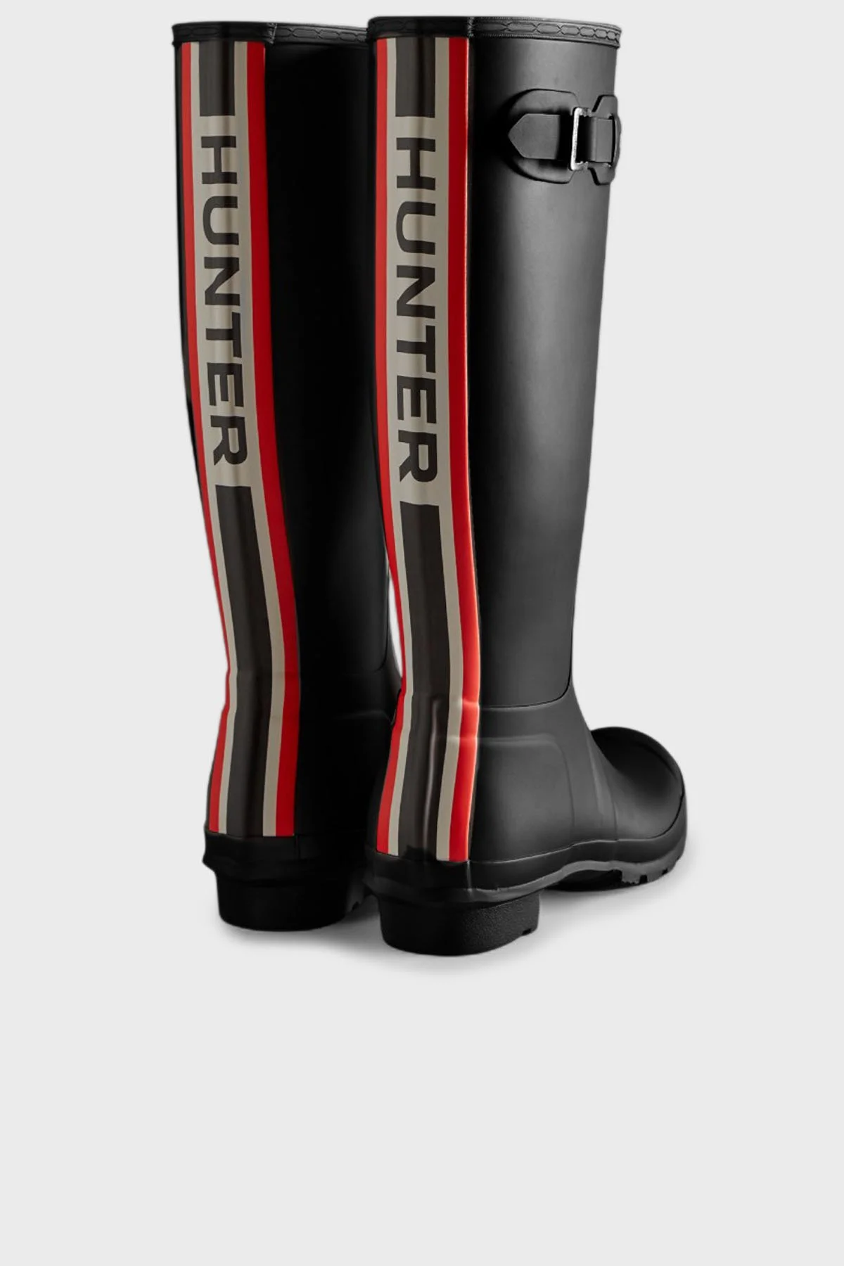 Hunter Su Geçirmez Logolu Kayış Detaylı Uzun Bayan Bot WFT2353RMABLK SİYAH - 3