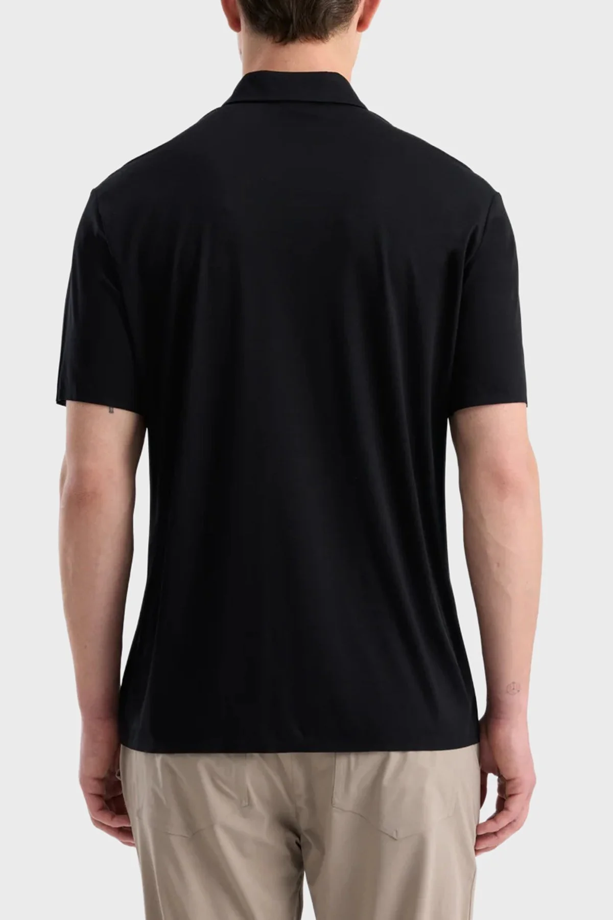 Isaora % 100 Pamuk Regular Fit Düğmeli Erkek Polo ISR33040 Siyah - 3