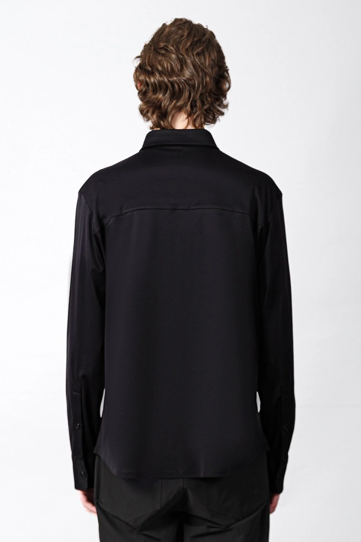 Isaora % 100 Pamuk Regular Fit Düz Yaka Erkek Gömlek ISR4119 BLCK SİYAH - 3