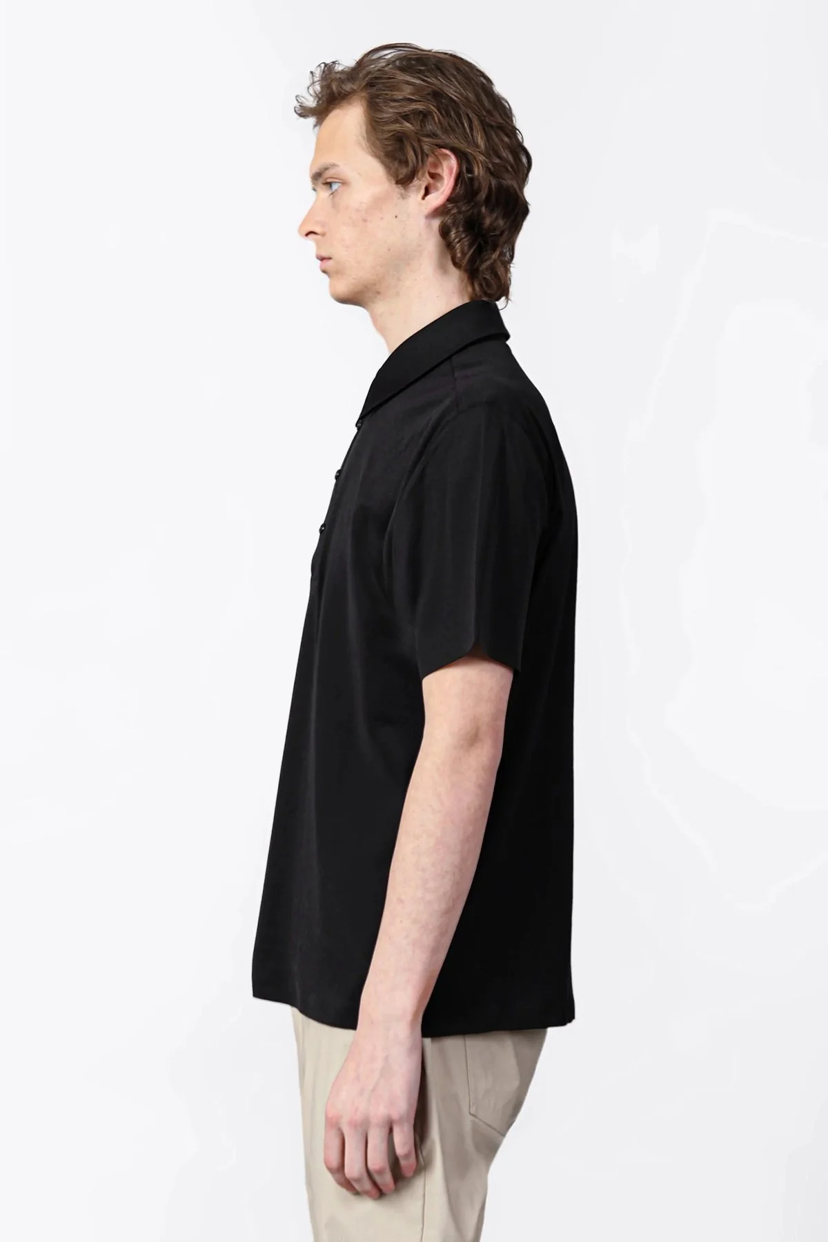 Isaora % 100 Pamuk Regular Fit Erkek Polo Yaka T Shirt ISR3303 BLCK SİYAH - 3