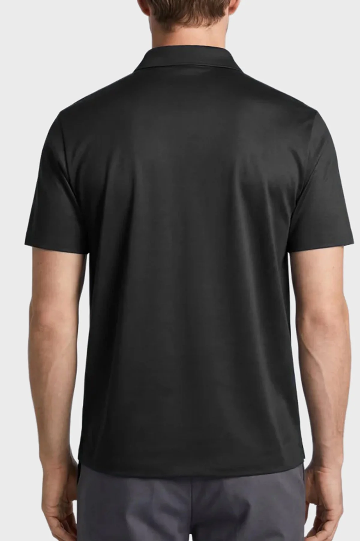 Isaora % 100 Pamuk Regular Fit Erkek Polo Yaka T Shirt ISR3303 BLCK SİYAH - 3