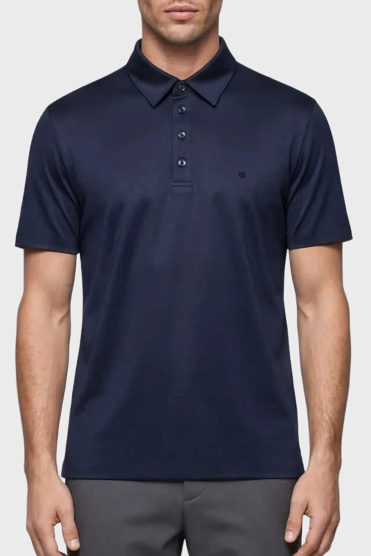 Isaora % 100 Pamuk Regular Fit Erkek Polo Yaka T Shirt ISR3303 NAVY LACİVERT - 1
