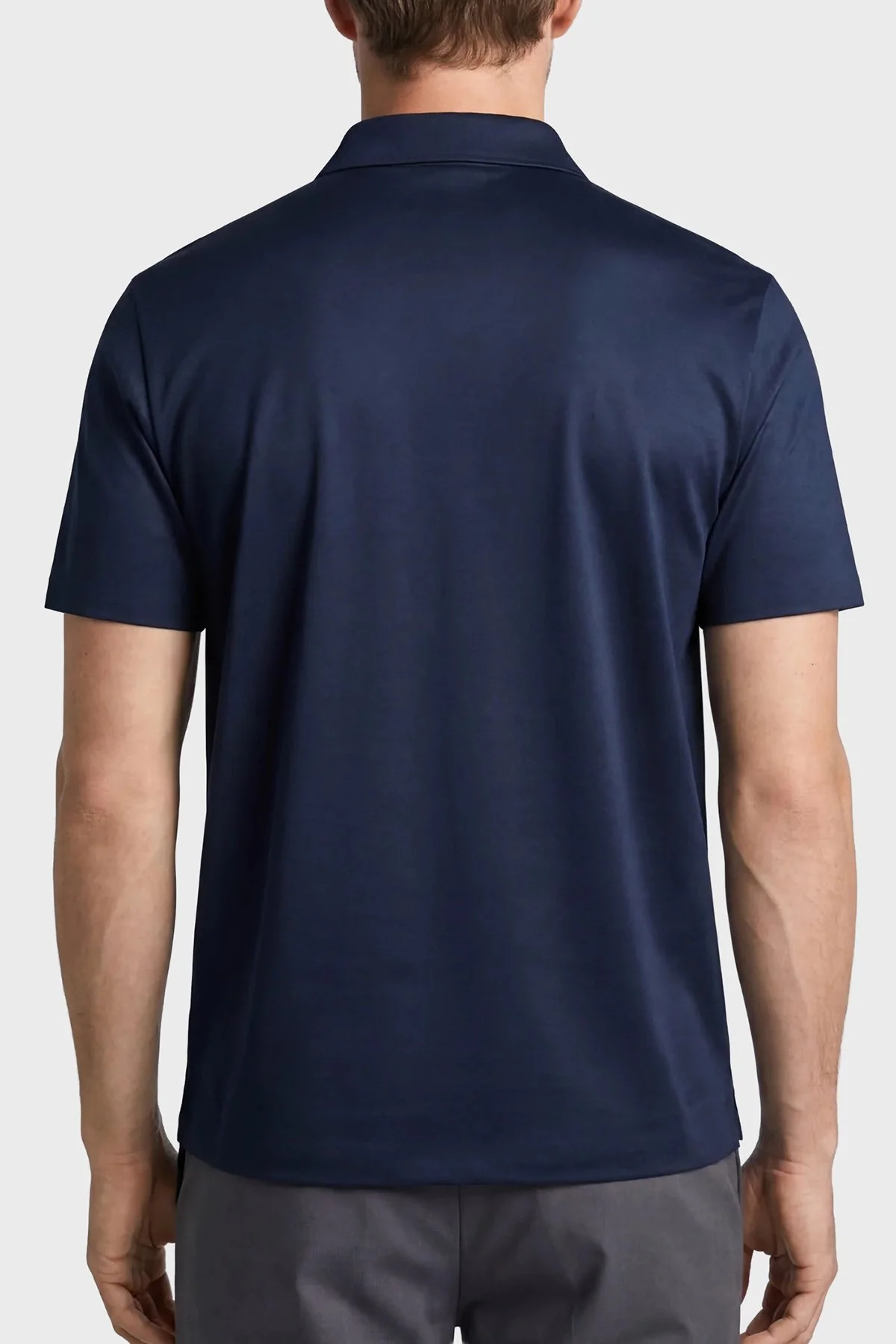 Isaora % 100 Pamuk Regular Fit Erkek Polo Yaka T Shirt ISR3303 NAVY LACİVERT - 3