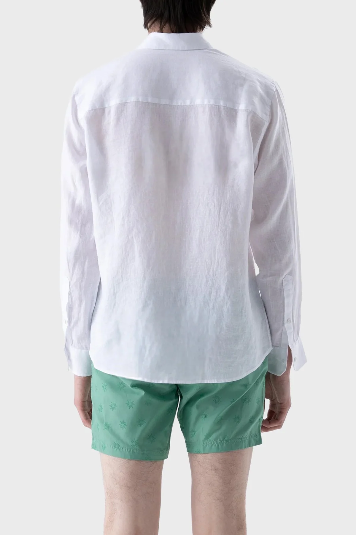 Isaora % 100 Pamuk Regular Fit Uzun Kollu Erkek Gömlek ISR4107 WHT Beyaz - 2