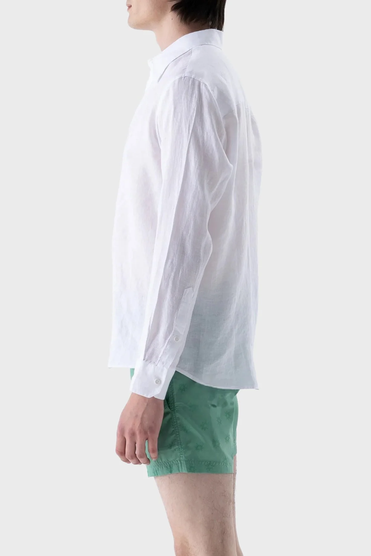 Isaora % 100 Pamuk Regular Fit Uzun Kollu Erkek Gömlek ISR4107 WHT Beyaz - 4