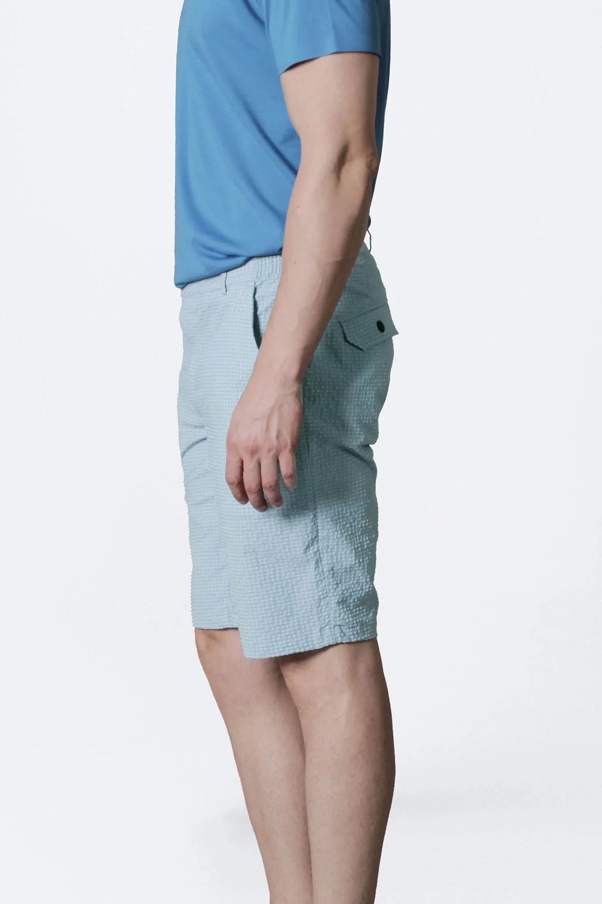 Isaora Dokuma Regular Fit Normal Bel Cepli Erkek Short M24S6303 CRNTBL MAVİ - 6