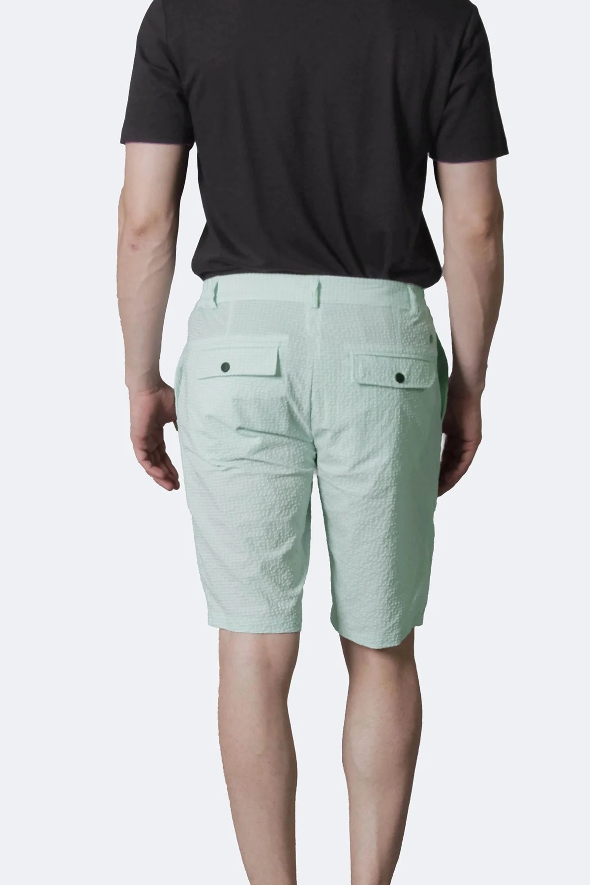 Isaora Dokuma Regular Fit Normal Bel Cepli Erkek Short M24S6303 SPRG YEŞİL - 8