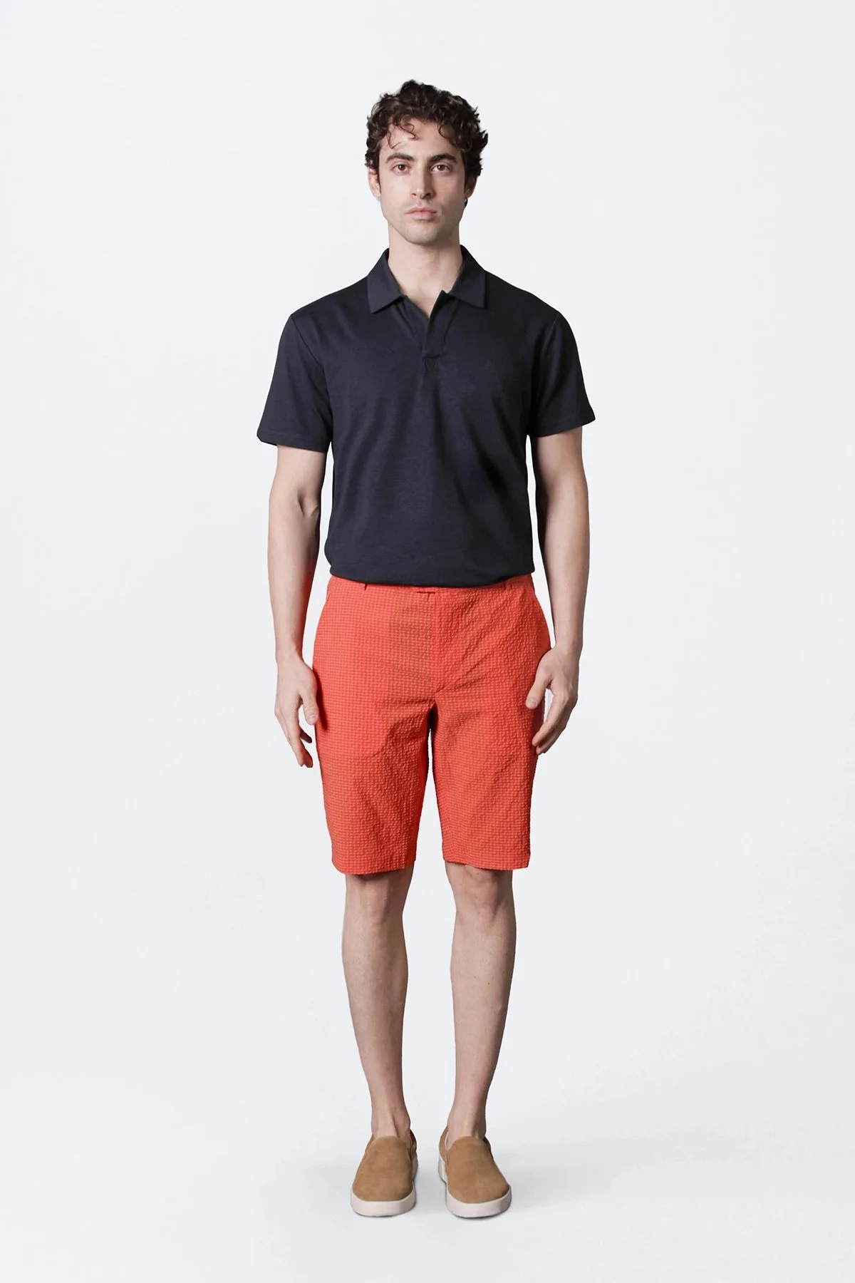 Isaora Dokuma Regular Fit Normal Bel Cepli Erkek Short M24S6303 TRR ORANJ - 1