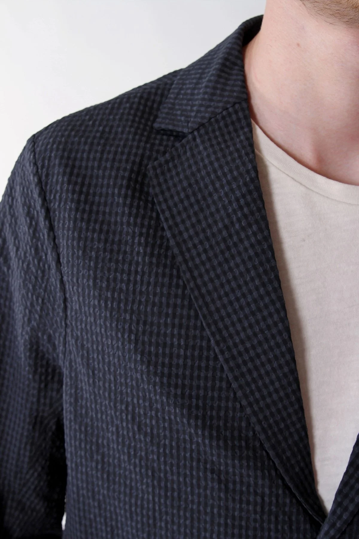 Isaora Dokuma Regular Fit Yırtmaçlı Apaş Yaka Blazer Erkek Ceket M24J7023 NAVY LACİVERT - 8