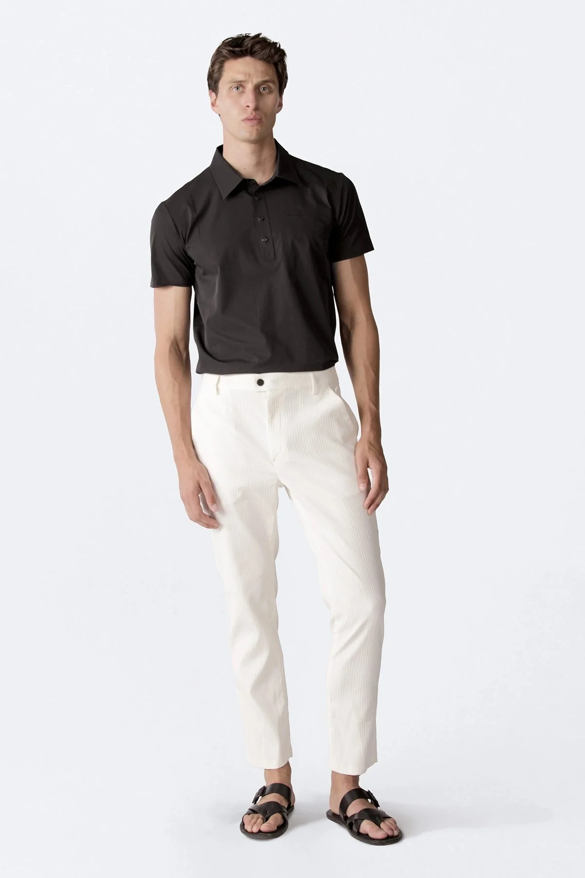 Isaora Fitilli Relaxed Fit Normal Bel Düz Paça Erkek Pantolon M24P5902 BEJ BEJ - 1