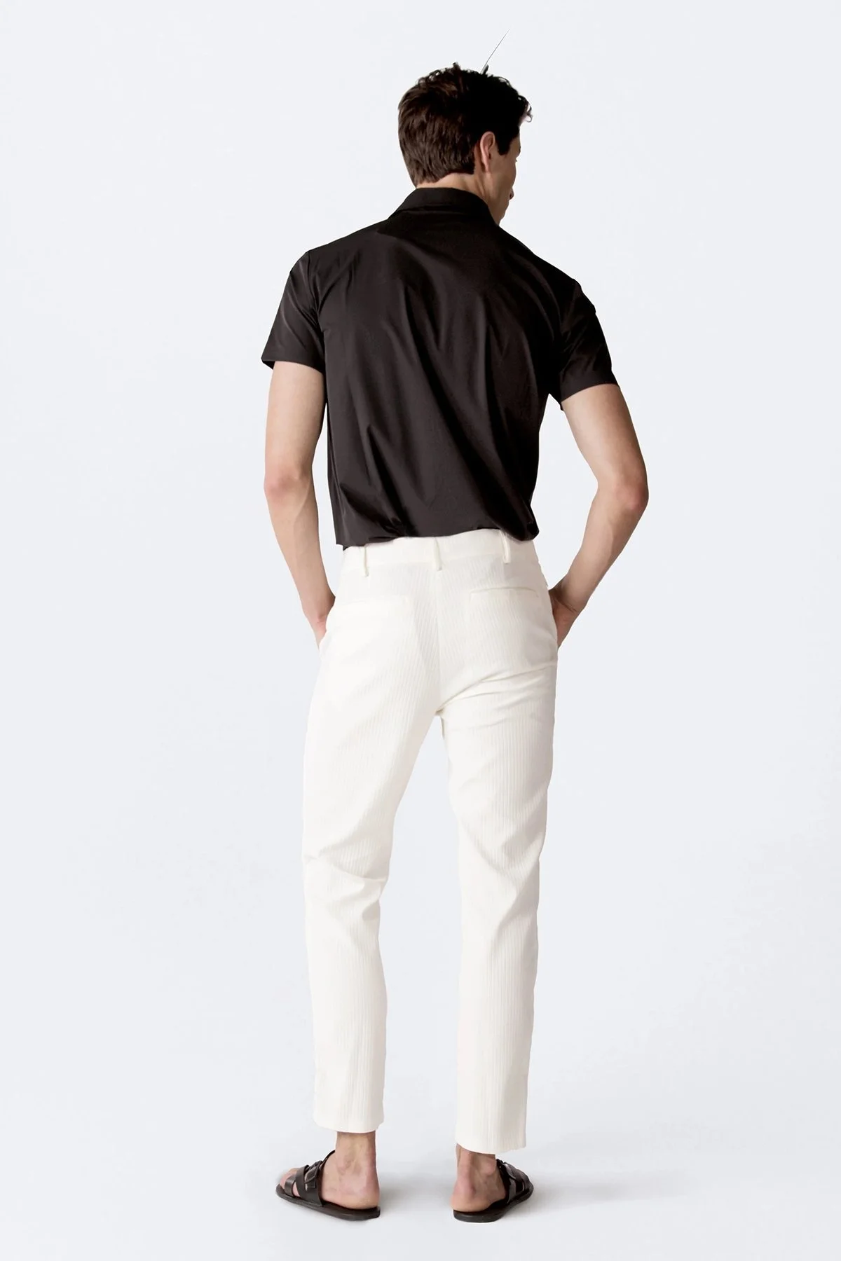 Isaora Fitilli Relaxed Fit Normal Bel Düz Paça Erkek Pantolon M24P5902 BEJ BEJ - 3