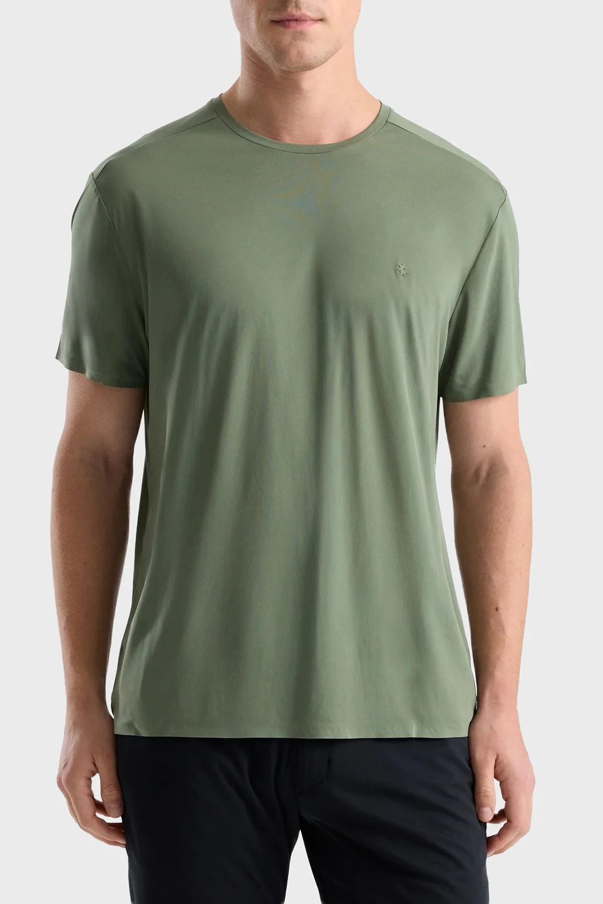 Isaora Logolu Regular Fit Bisiklet Yaka Erkek T Shirt ISR9021 HAK Haki - 1