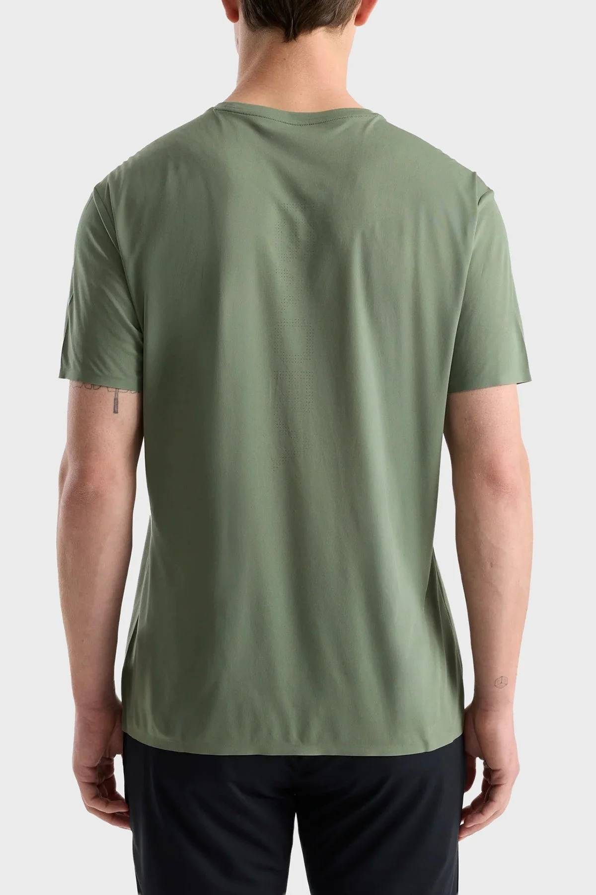 Isaora Logolu Regular Fit Bisiklet Yaka Erkek T Shirt ISR9021 HAK Haki - 3