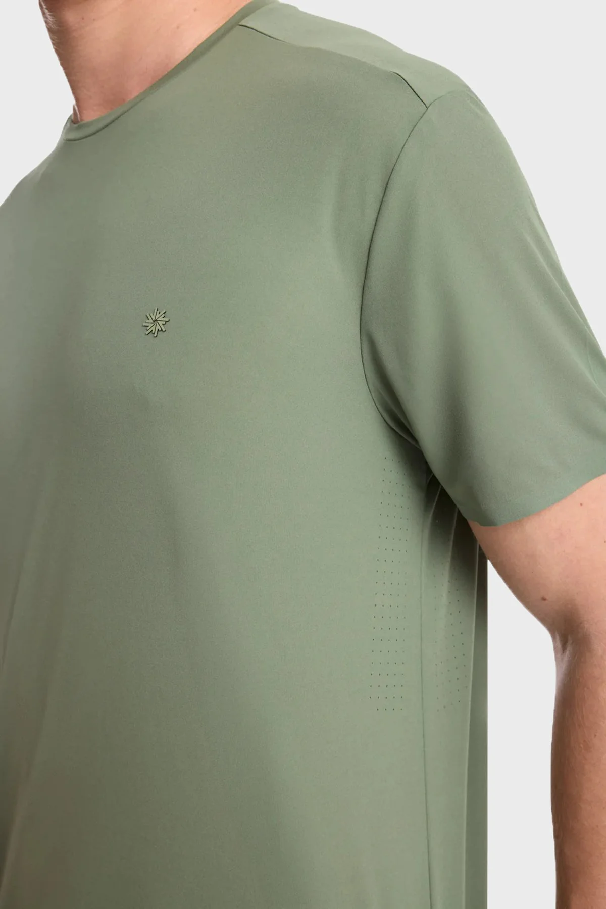 Isaora Logolu Regular Fit Bisiklet Yaka Erkek T Shirt ISR9021 HAK Haki - 4