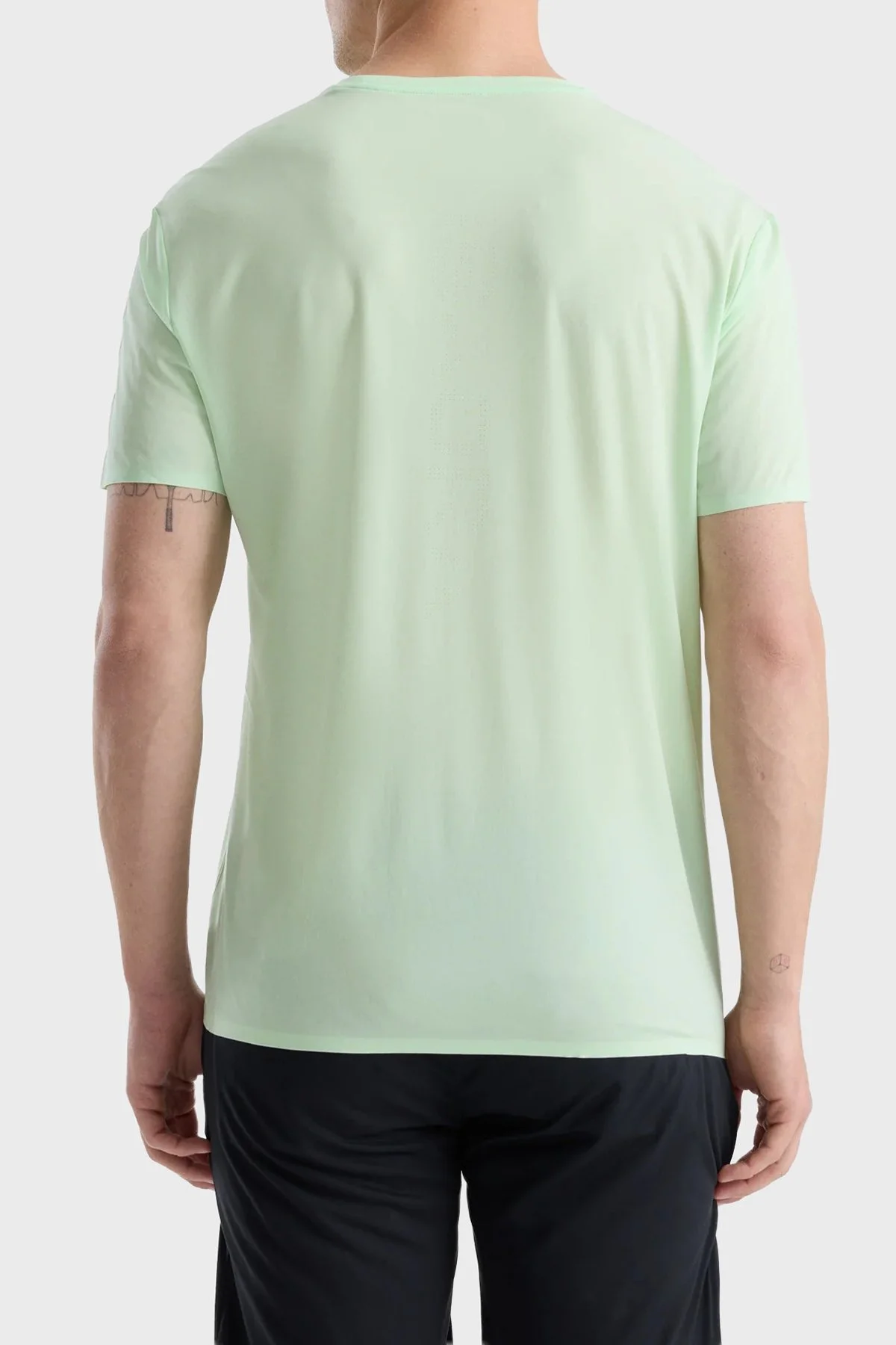 Isaora Logolu Regular Fit Bisiklet Yaka Erkek T Shirt ISR9021 MGRN Mint - 3