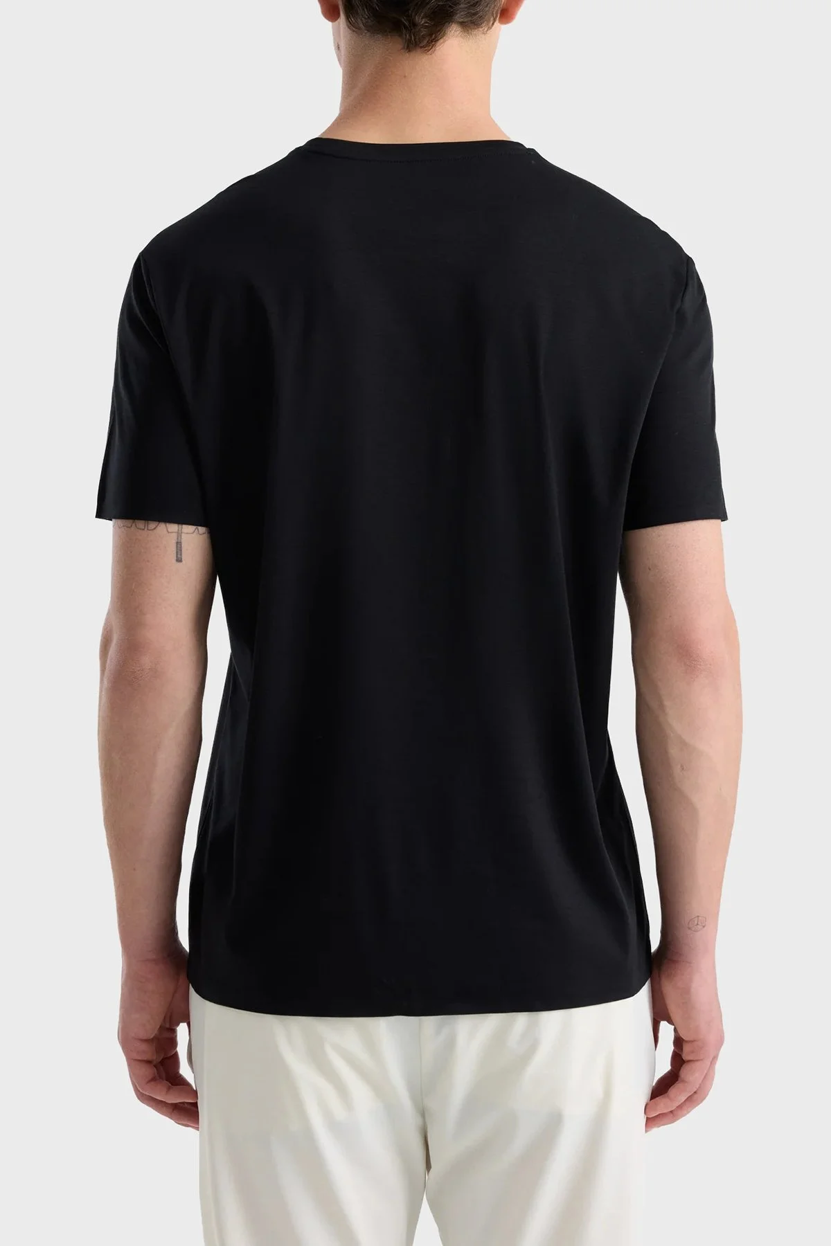 Isaora Logolu Regular Fit Bisiklet Yaka Erkek T Shirt ISR90270 Siyah - 2