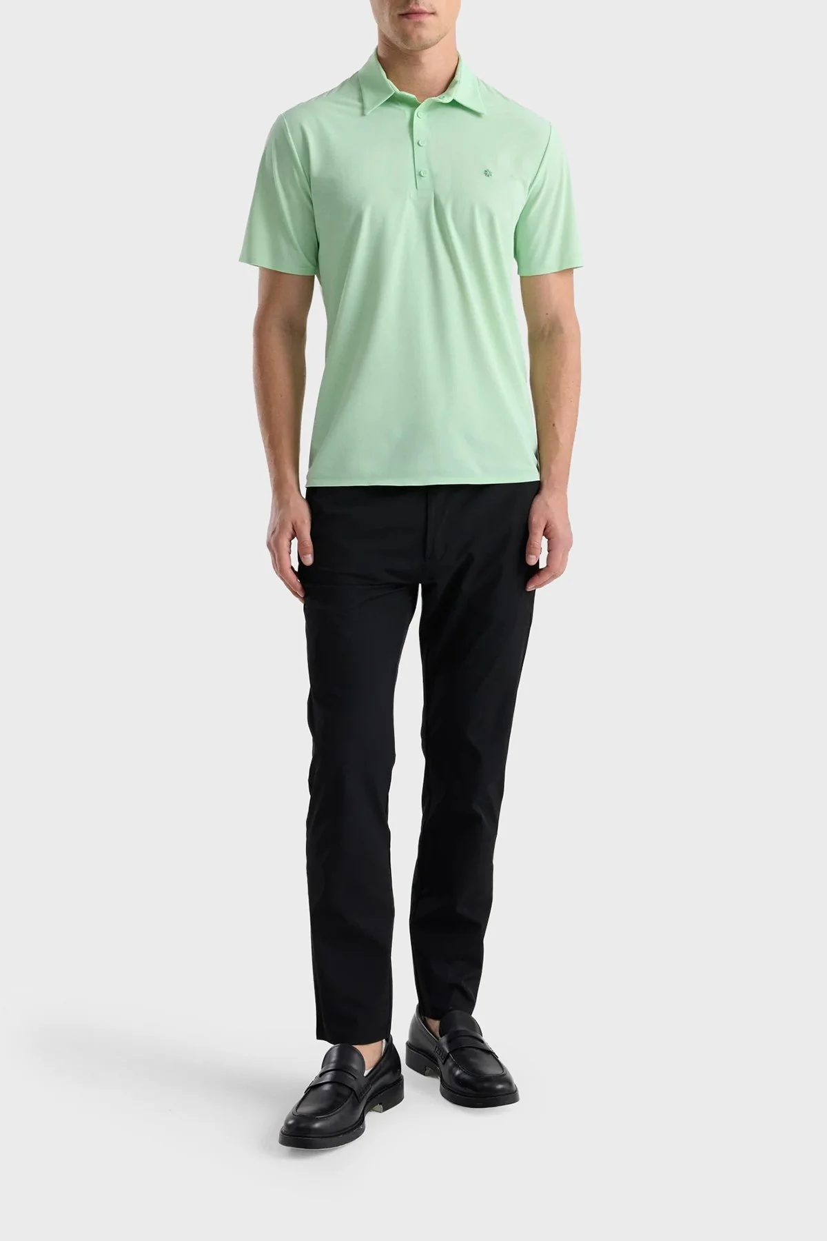 Isaora Logolu Regular Fit Düğmeli Erkek Polo ISR3117 MGRN Mint - 2