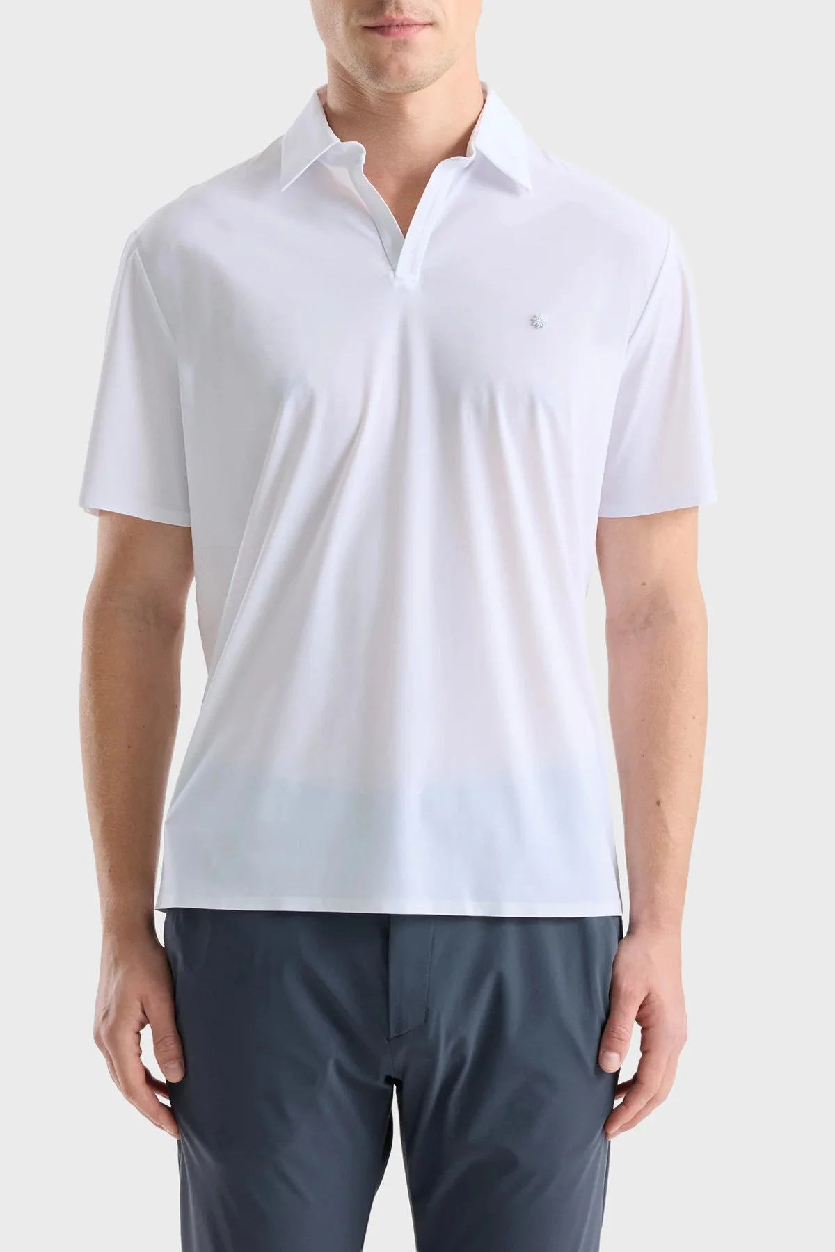 Isaora Logolu Regular Fit Kapamasız Erkek Polo ISR3201 100 Beyaz - 1