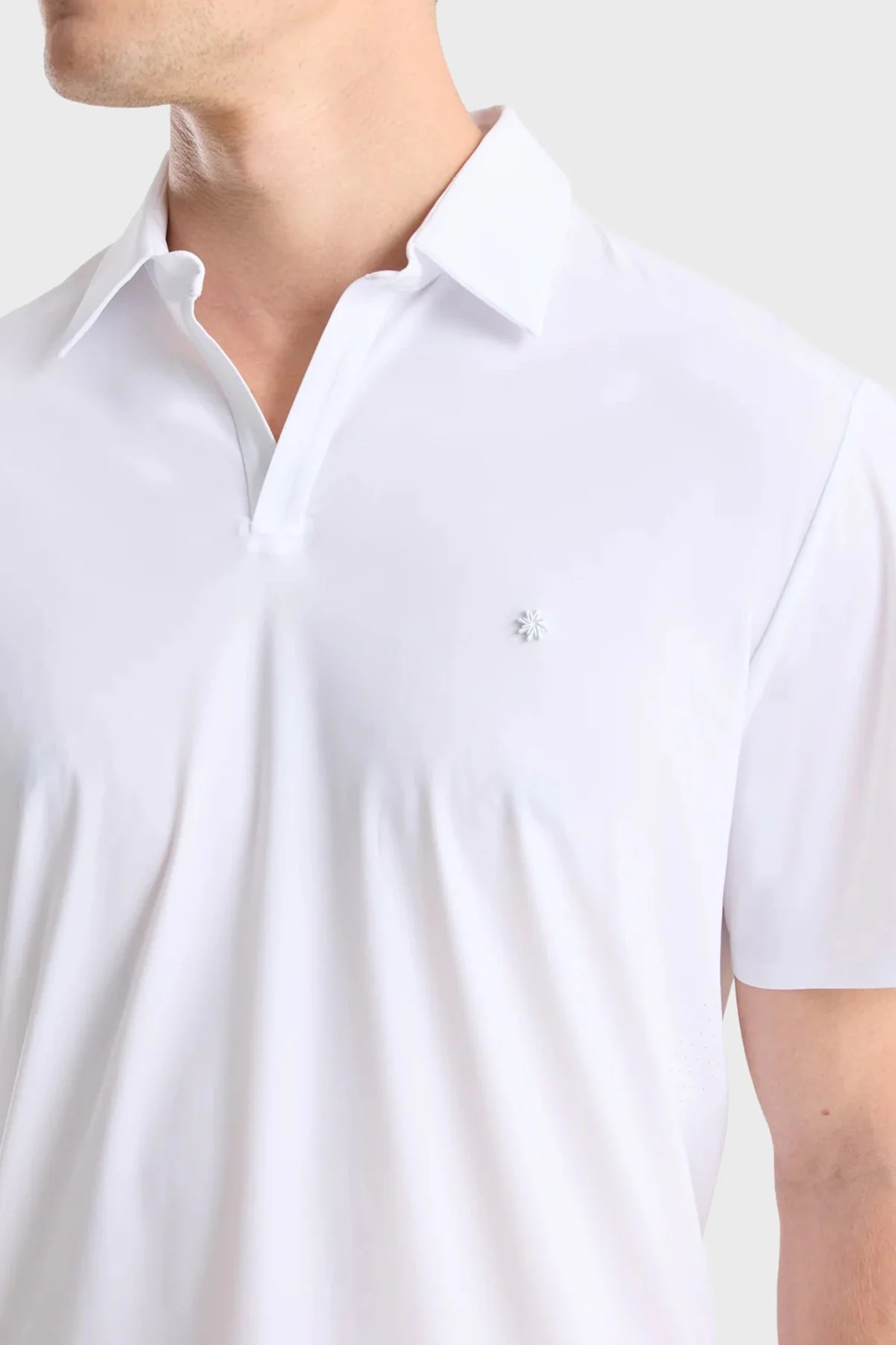 Isaora Logolu Regular Fit Kapamasız Erkek Polo ISR3201 100 Beyaz - 4