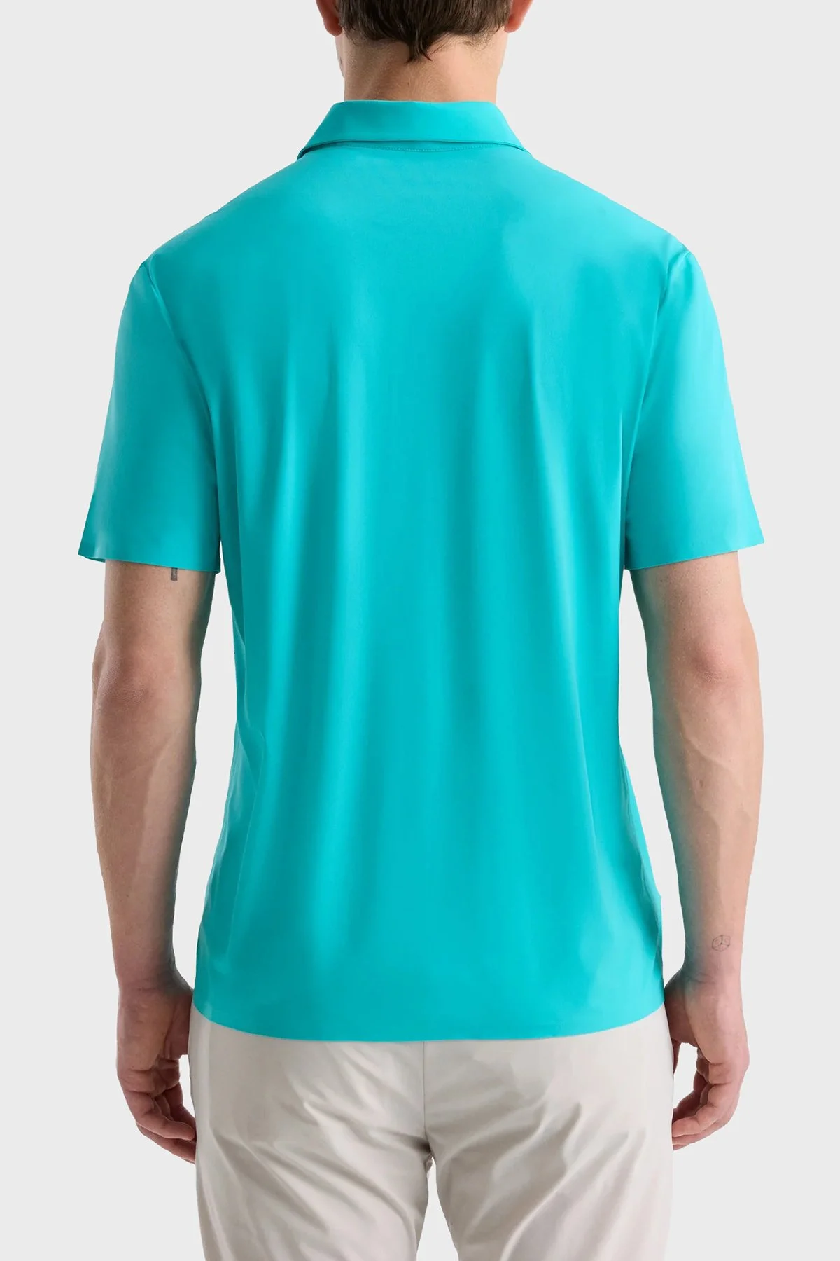Isaora Logolu Regular Fit Kapamasız Erkek Polo ISR3201 TURQ Turkuaz - 3