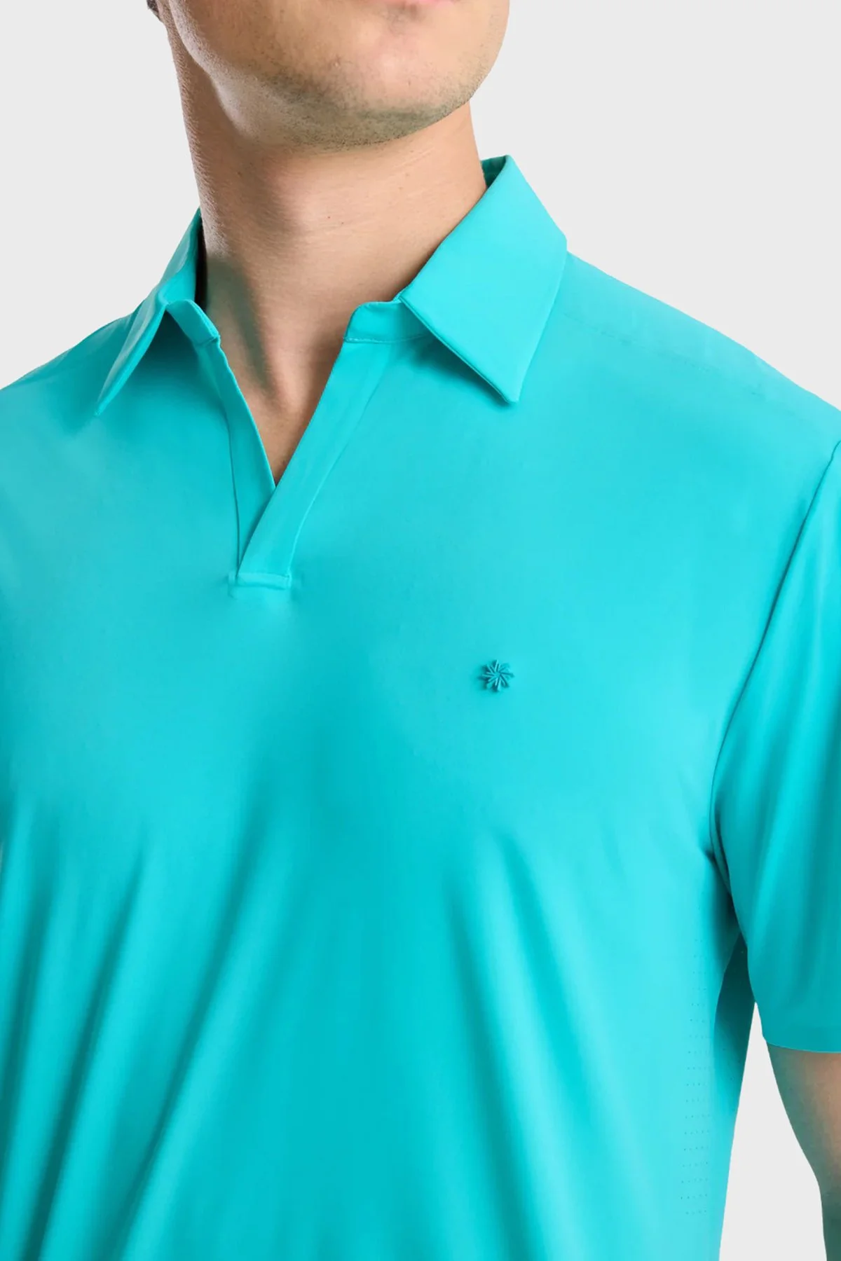 Isaora Logolu Regular Fit Kapamasız Erkek Polo ISR3201 TURQ Turkuaz - 4