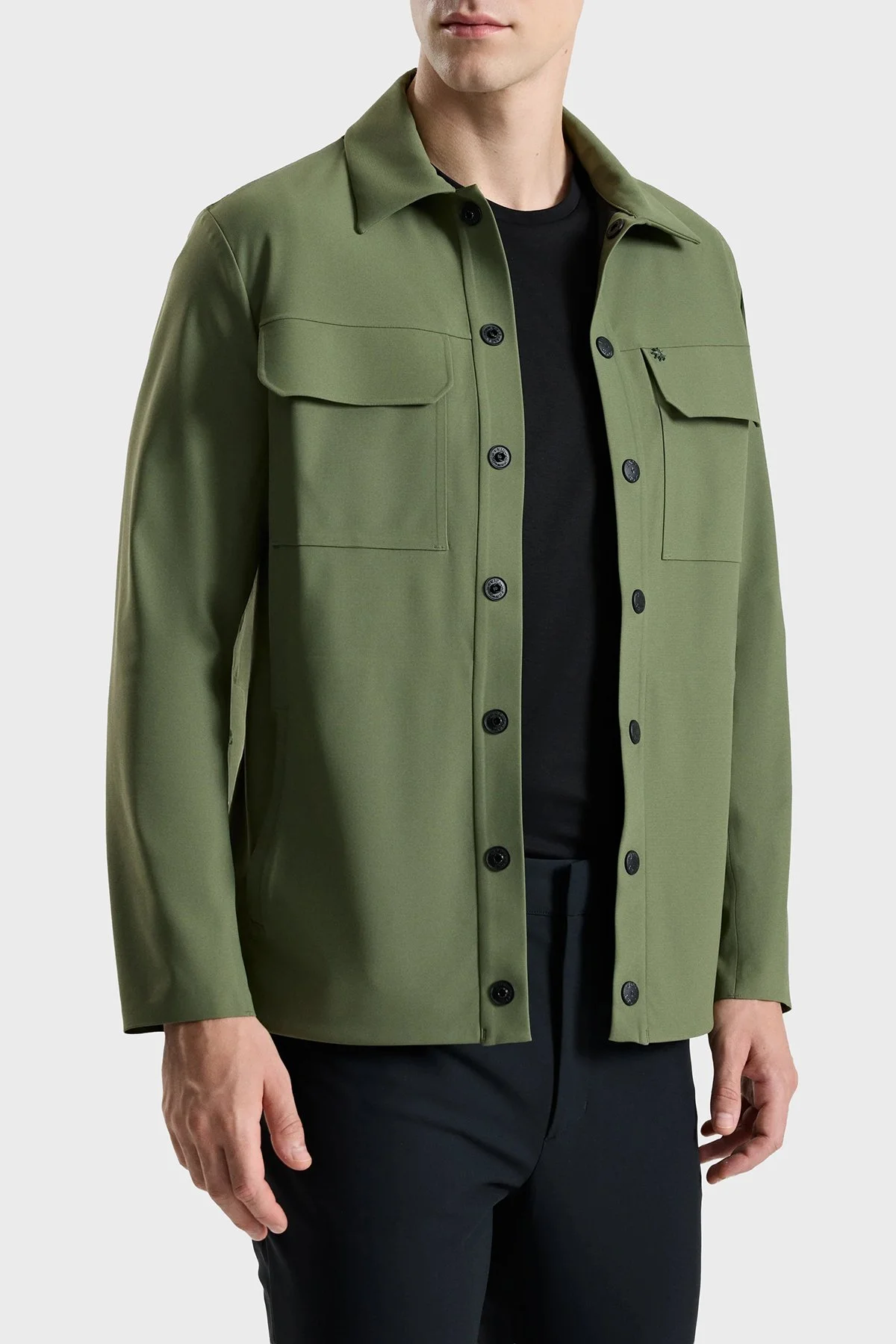Isaora Logolu Regular Fit Klasik Yaka Su İtici Erkek Ceket ISR7028 GRE Haki - 1