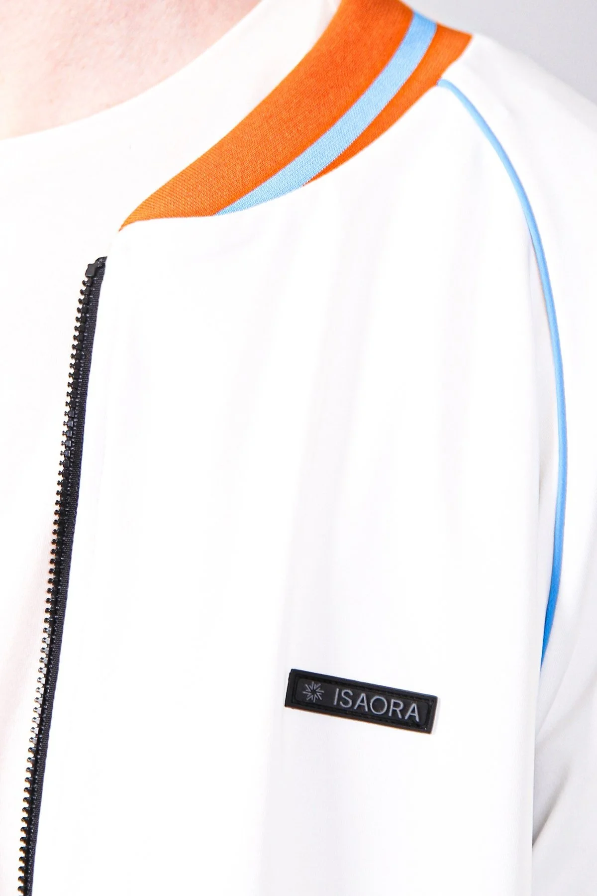 Isaora Logolu Şerit Detaylı Regular Fit Kolej Yaka Erkek Sweat ISR8111 100 BEYAZ - 12