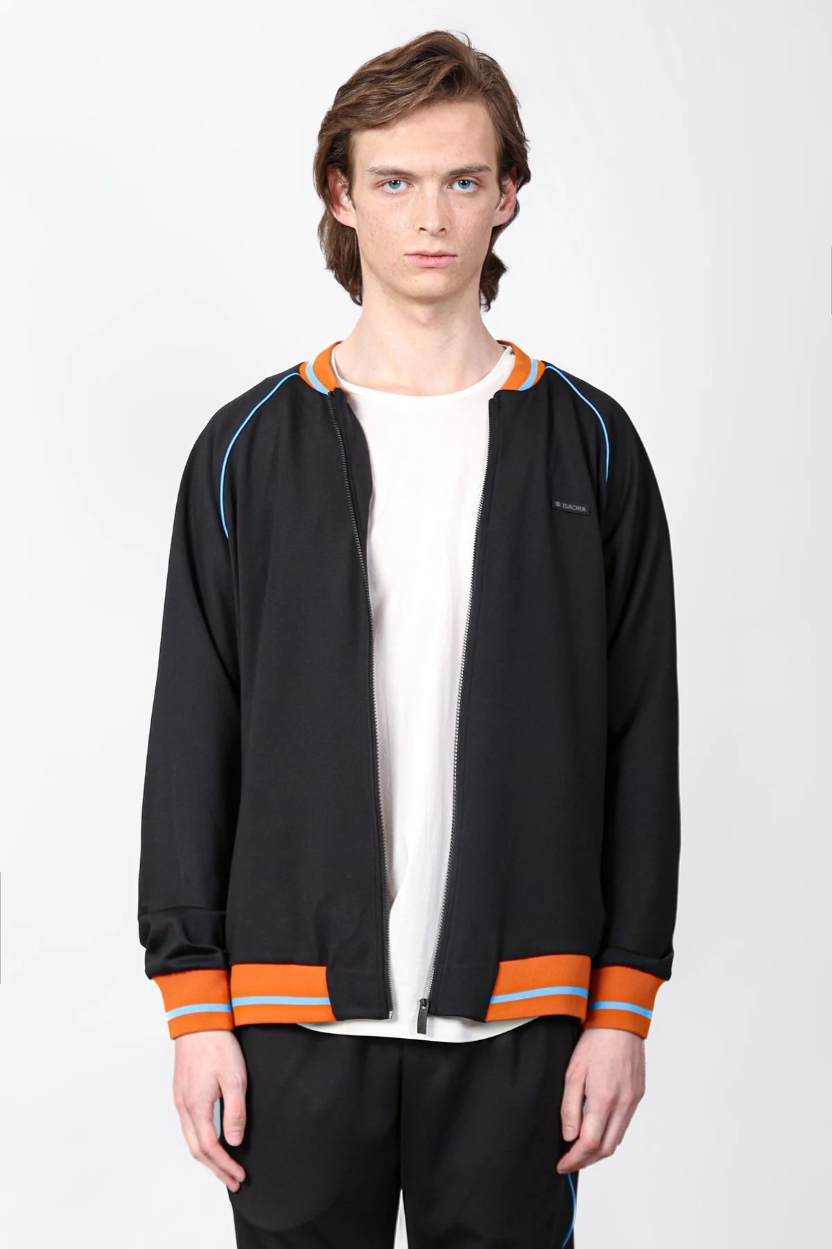 Isaora Logolu Şerit Detaylı Regular Fit Kolej Yaka Erkek Sweat ISR8111 888 SİYAH - 8