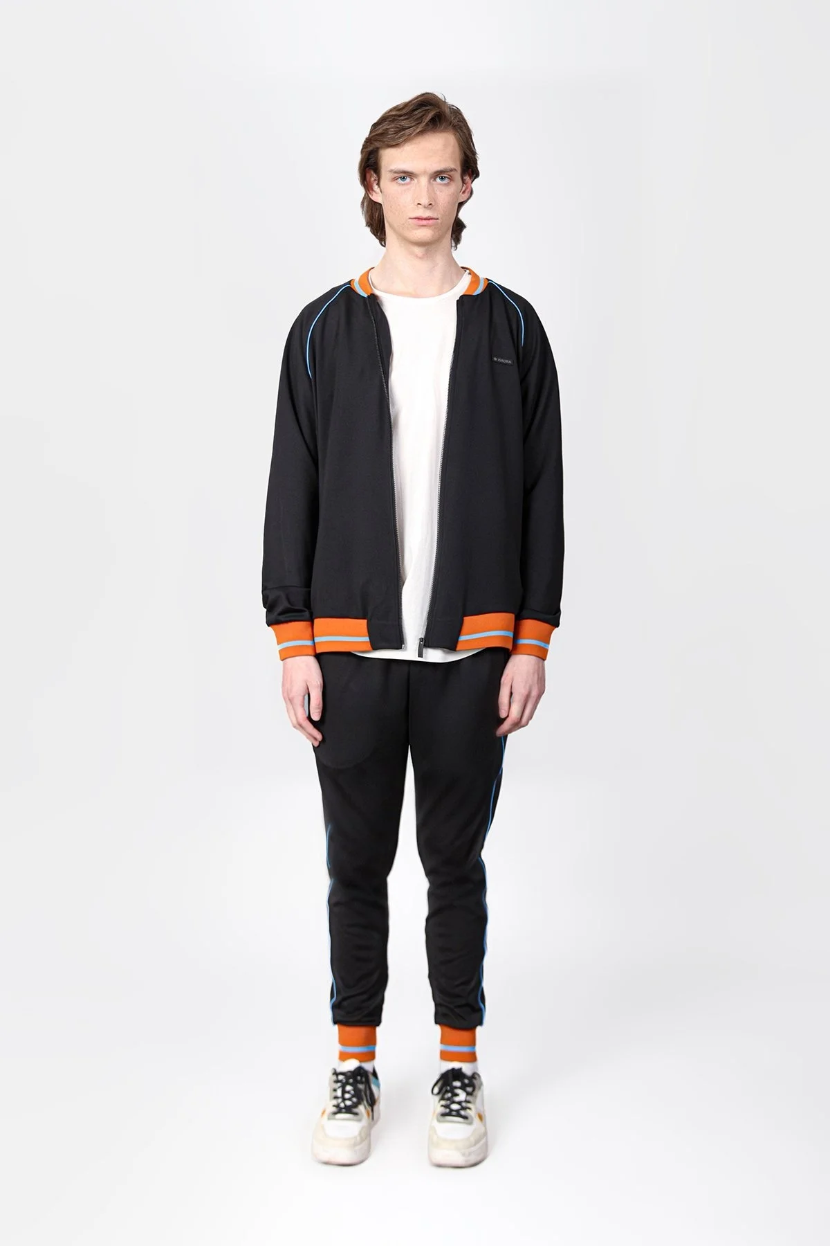 Isaora Logolu Şerit Detaylı Regular Fit Kolej Yaka Erkek Sweat ISR8111 888 SİYAH - 9