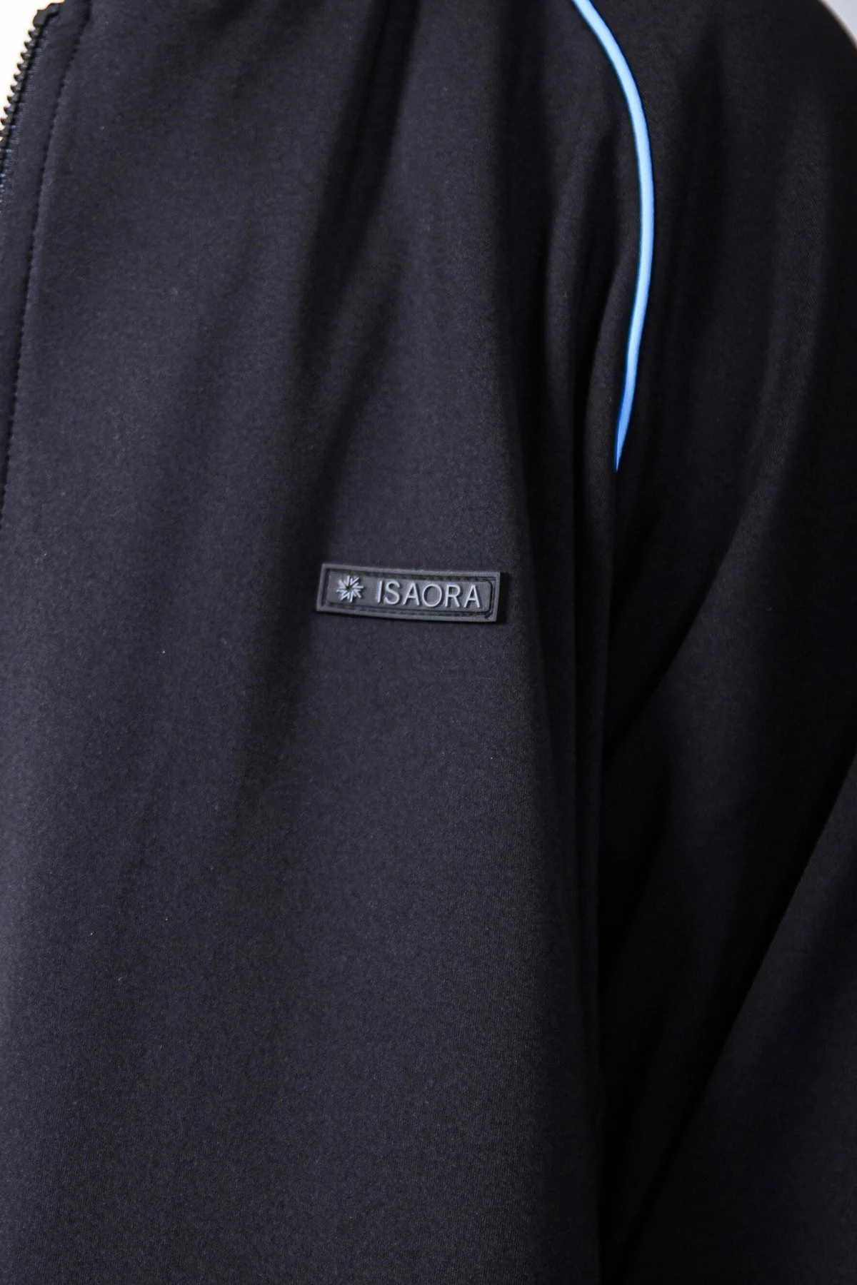 Isaora Logolu Şerit Detaylı Regular Fit Kolej Yaka Erkek Sweat ISR8111 888 SİYAH - 13