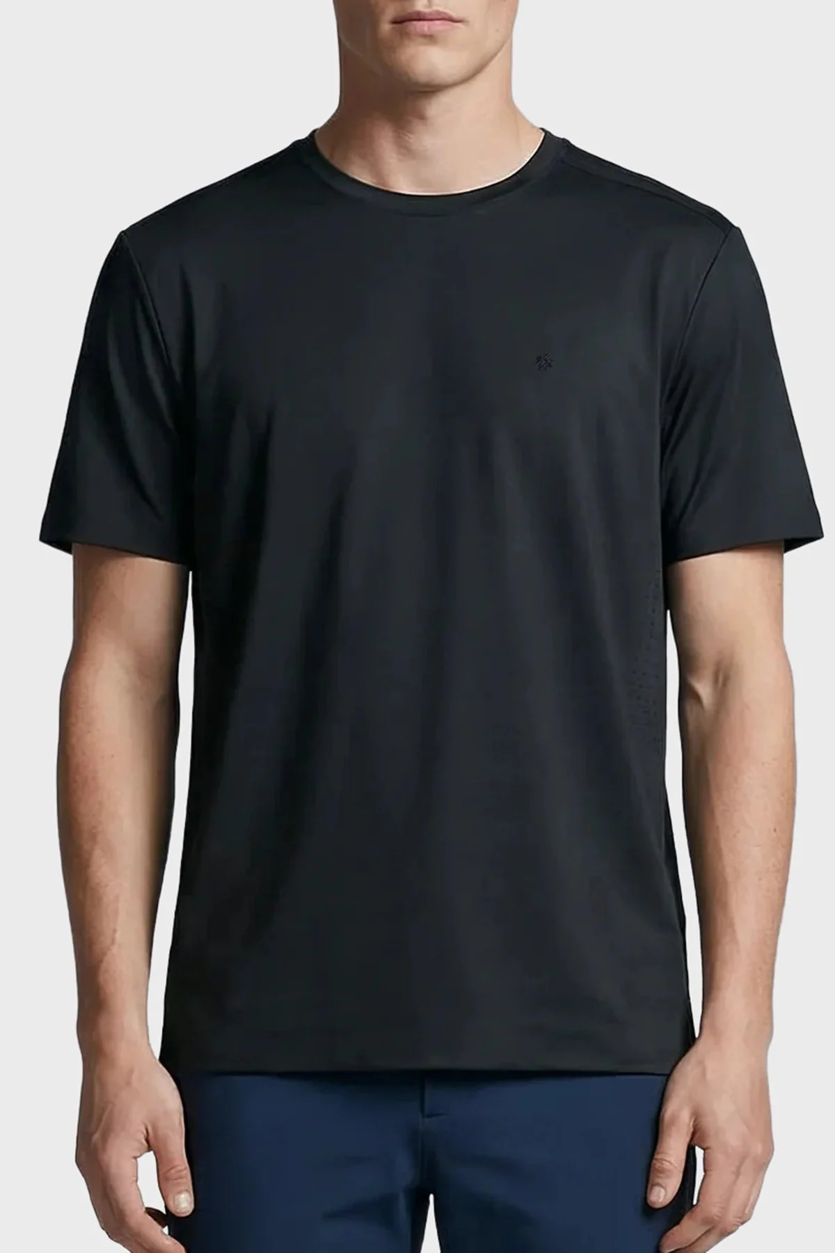 Isaora Regular Fit Logolu Bisiklet Yaka Erkek T Shirt ISR90210 SİYAH - 1