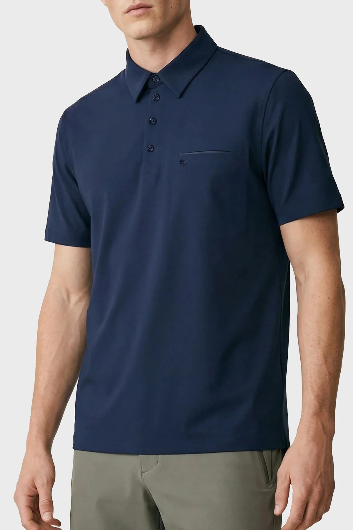 Isaora Regular Fit Logolu Düğmeli Erkek Polo Yaka T Shirt ISR3208 DRNVY KOYU LACIVERT - 1