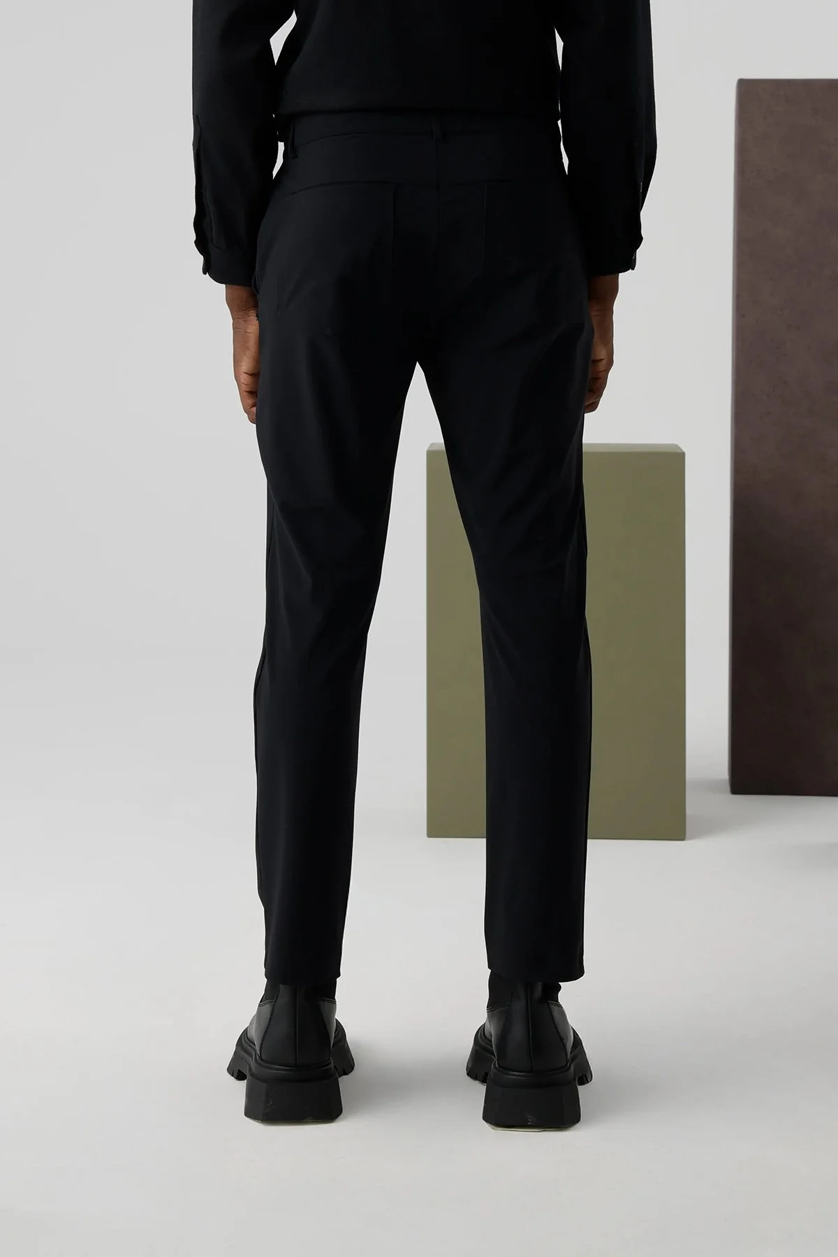 Isaora Regular Fit Normal Bel Düz Paça Chino Erkek Pantolon ISR5123 BLA SİYAH - 3