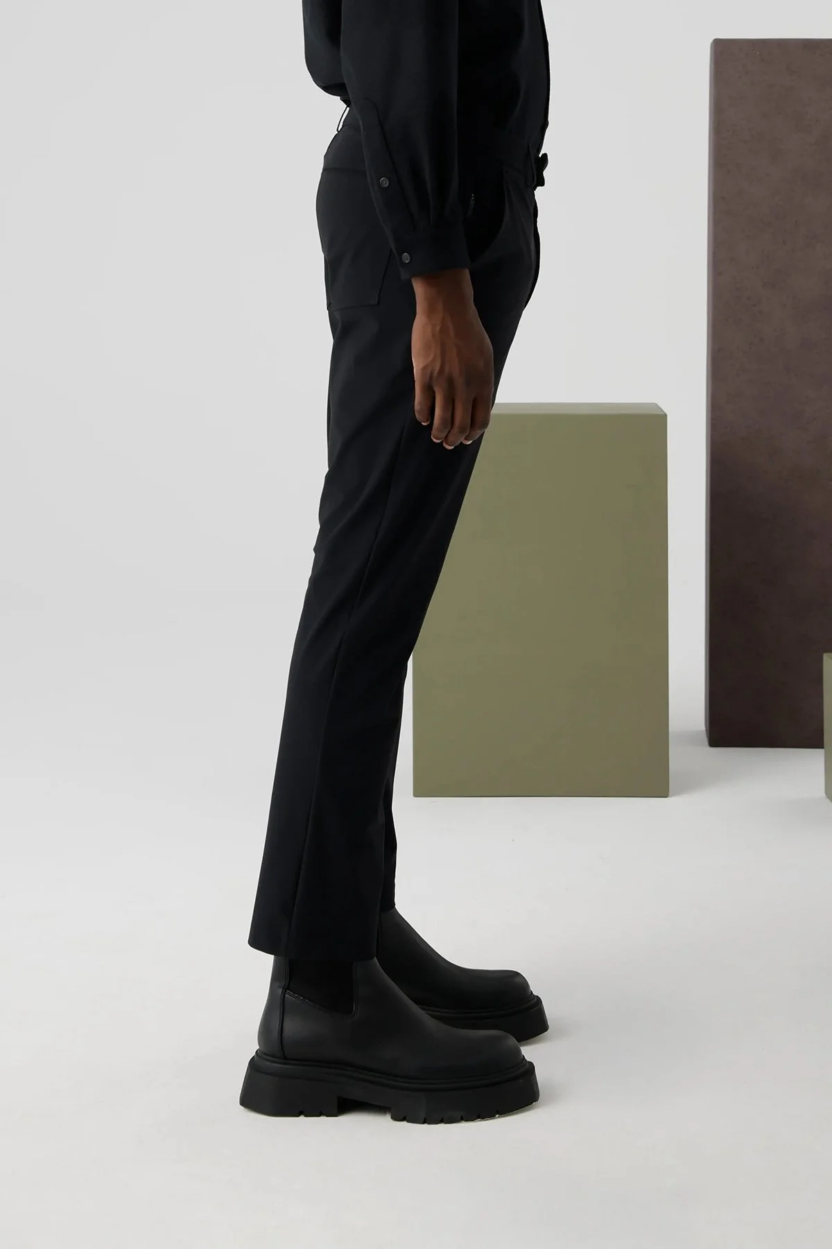 Isaora Regular Fit Normal Bel Düz Paça Chino Erkek Pantolon ISR5123 BLA SİYAH - 5