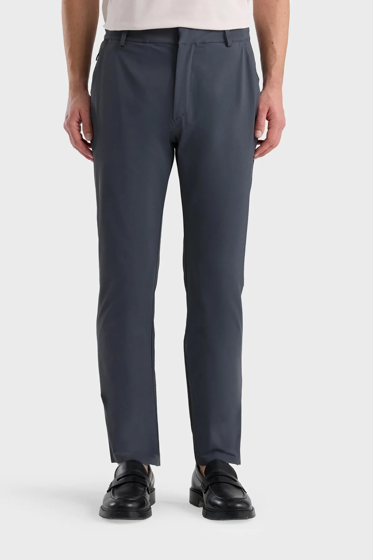 Isaora Regular Fit Normal Bel Düz Paça Chino Erkek Pantolon ISR5123 DRG Koyu gri - 1