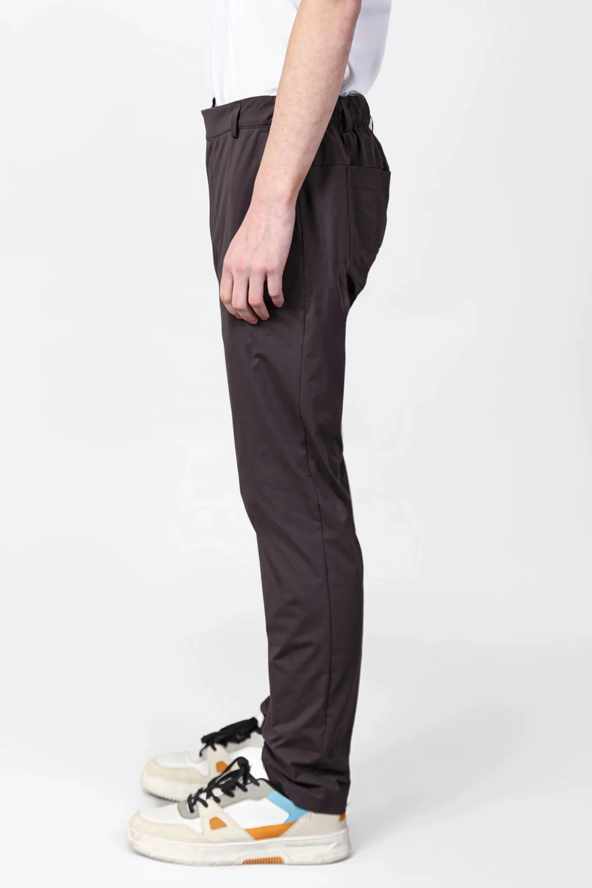 Isaora Relaxed Fit Normal Bel Düz Paça Chino Erkek Pantolon ISR5112 DRG KOYU GRİ - 2