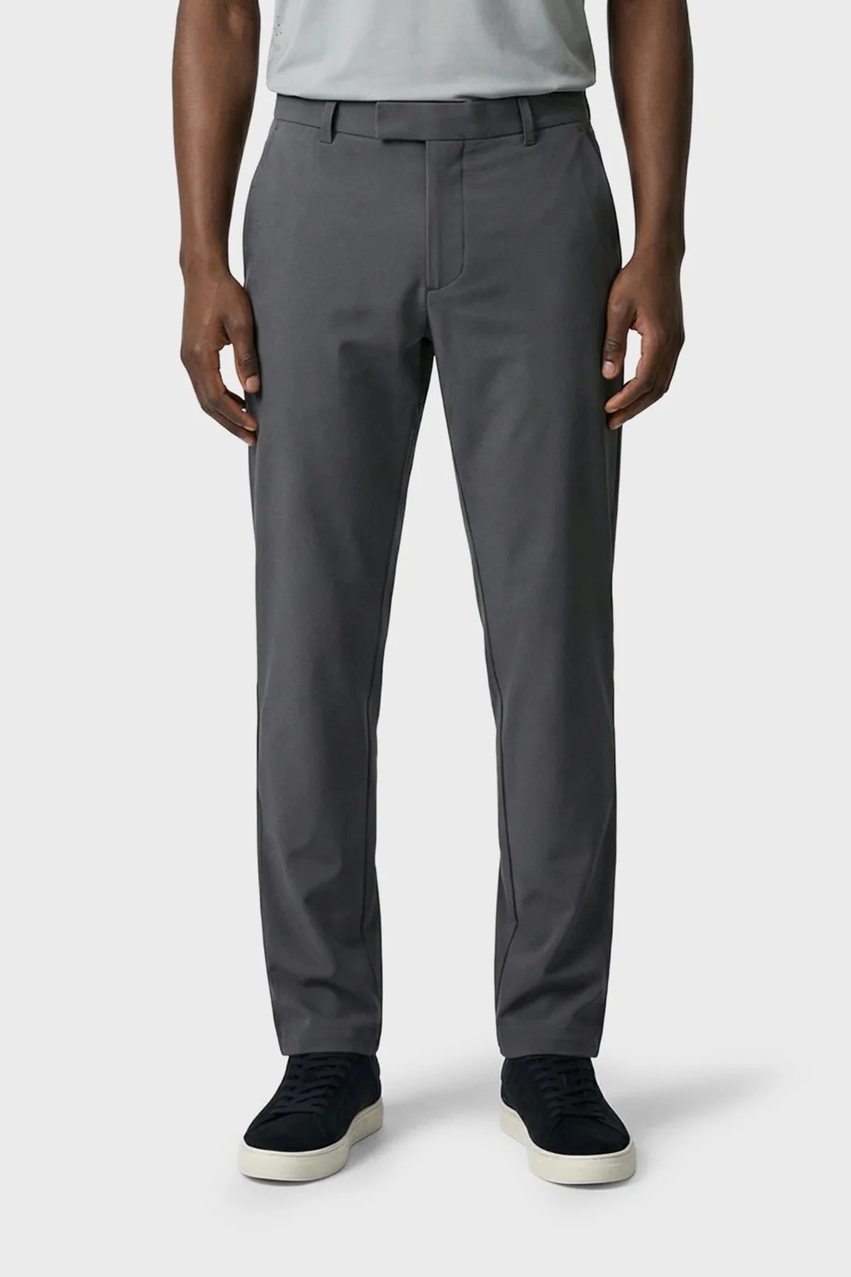Isaora Relaxed Fit Normal Bel Düz Paça Chino Erkek Pantolon ISR5112 DRG KOYU GRİ - 1
