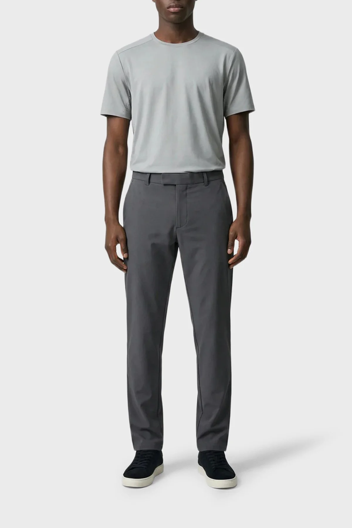 Isaora Relaxed Fit Normal Bel Düz Paça Chino Erkek Pantolon ISR5112 DRG KOYU GRİ - 2